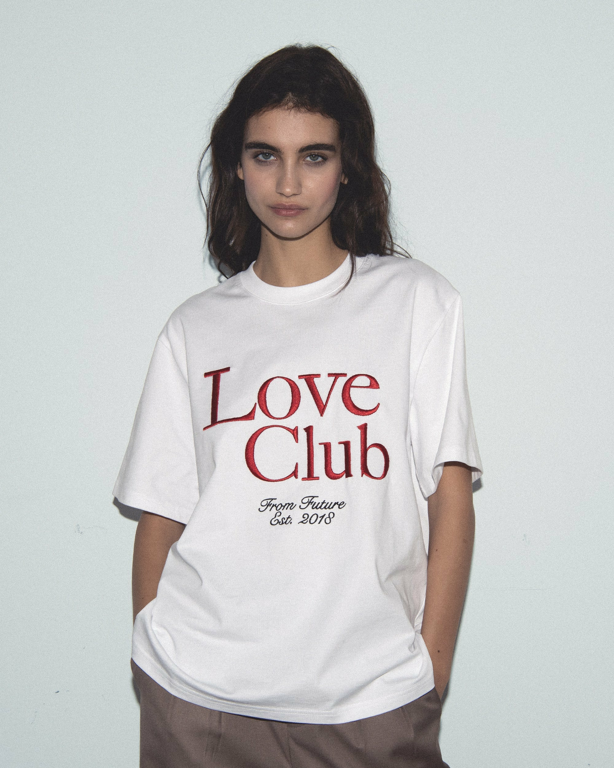 T-shirt Col Rond Manches Courtes Love Club