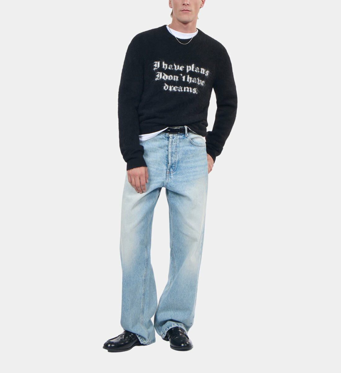 Pull En Alpaga Noir Homme