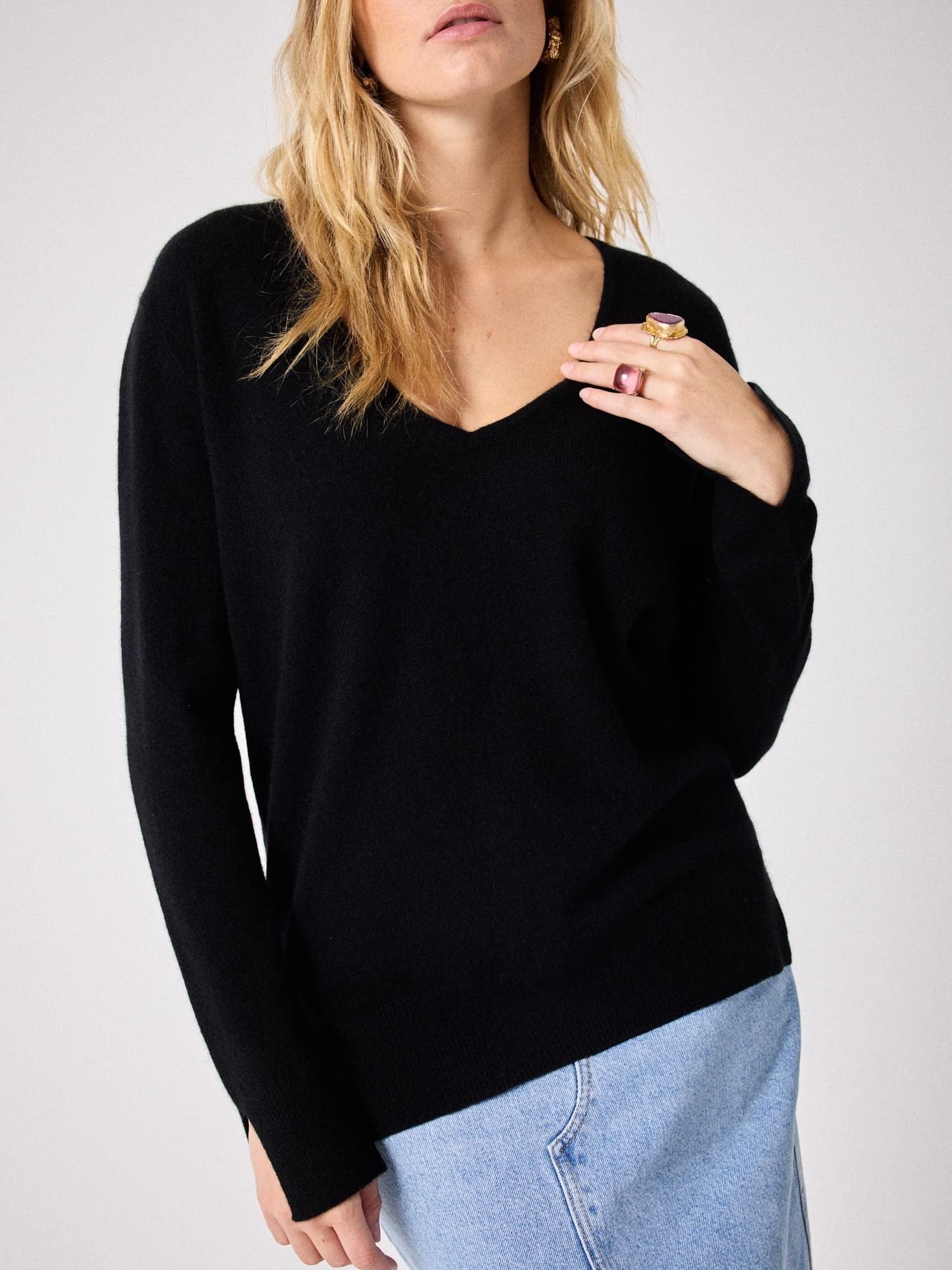 Pull cachemire Leopoldine NOIR
