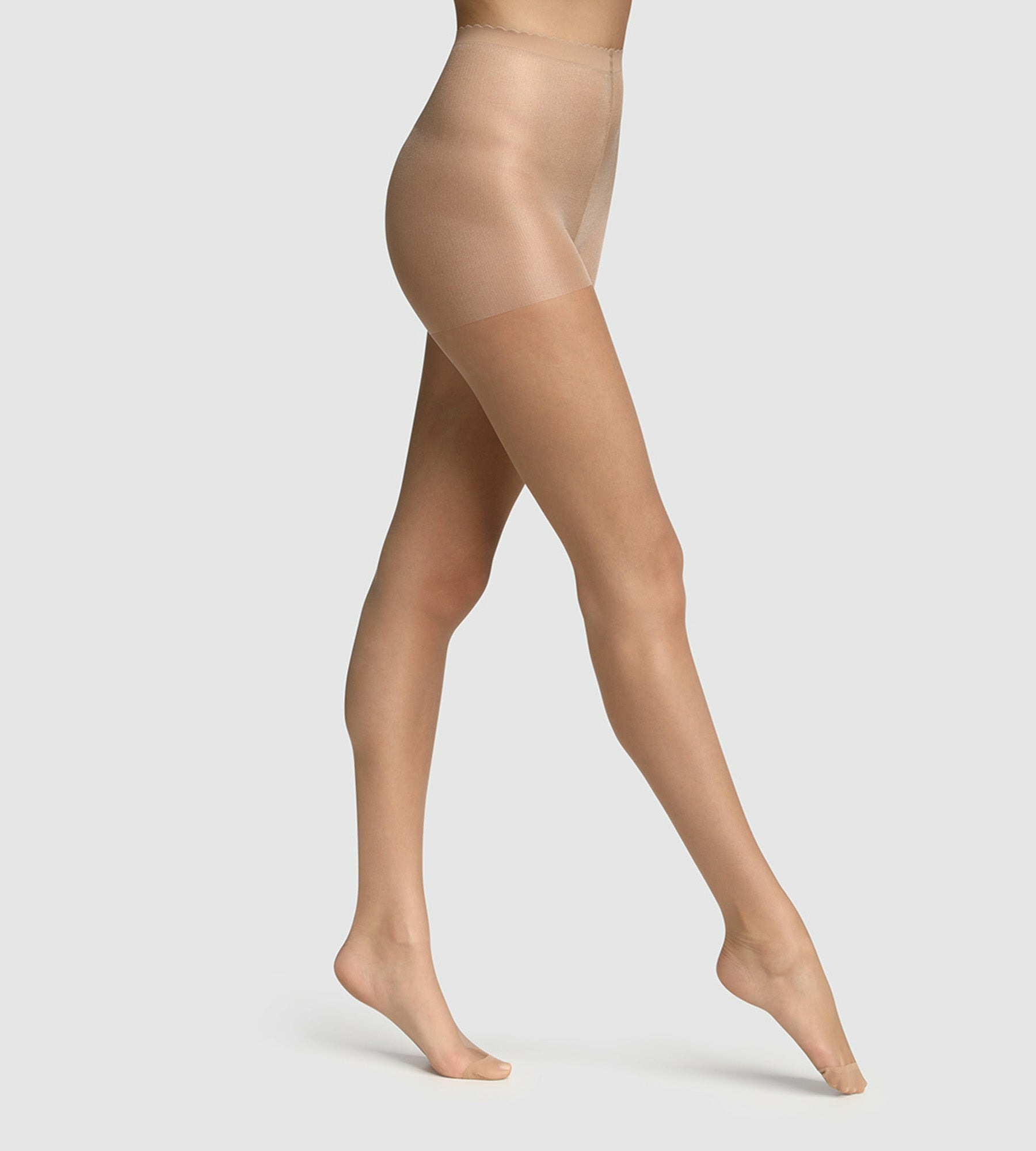 Collant voile transparent beige éclat effet nude Body Touch Dim 17D