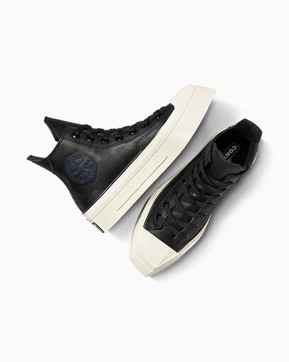 Chuck 70 De Luxe Squared Hi Black/Egret