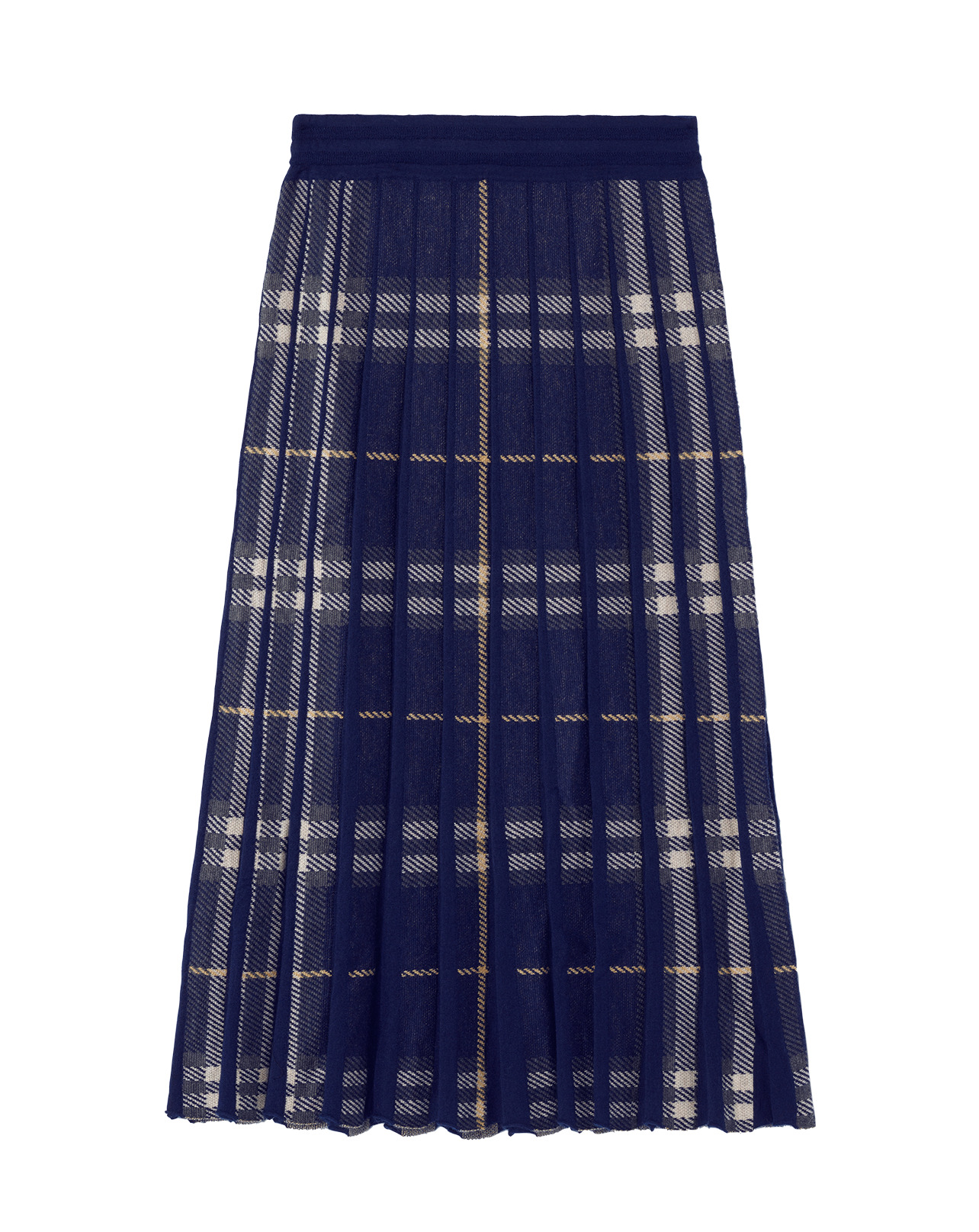 Jupe plissée tartan - Femme - MARINE