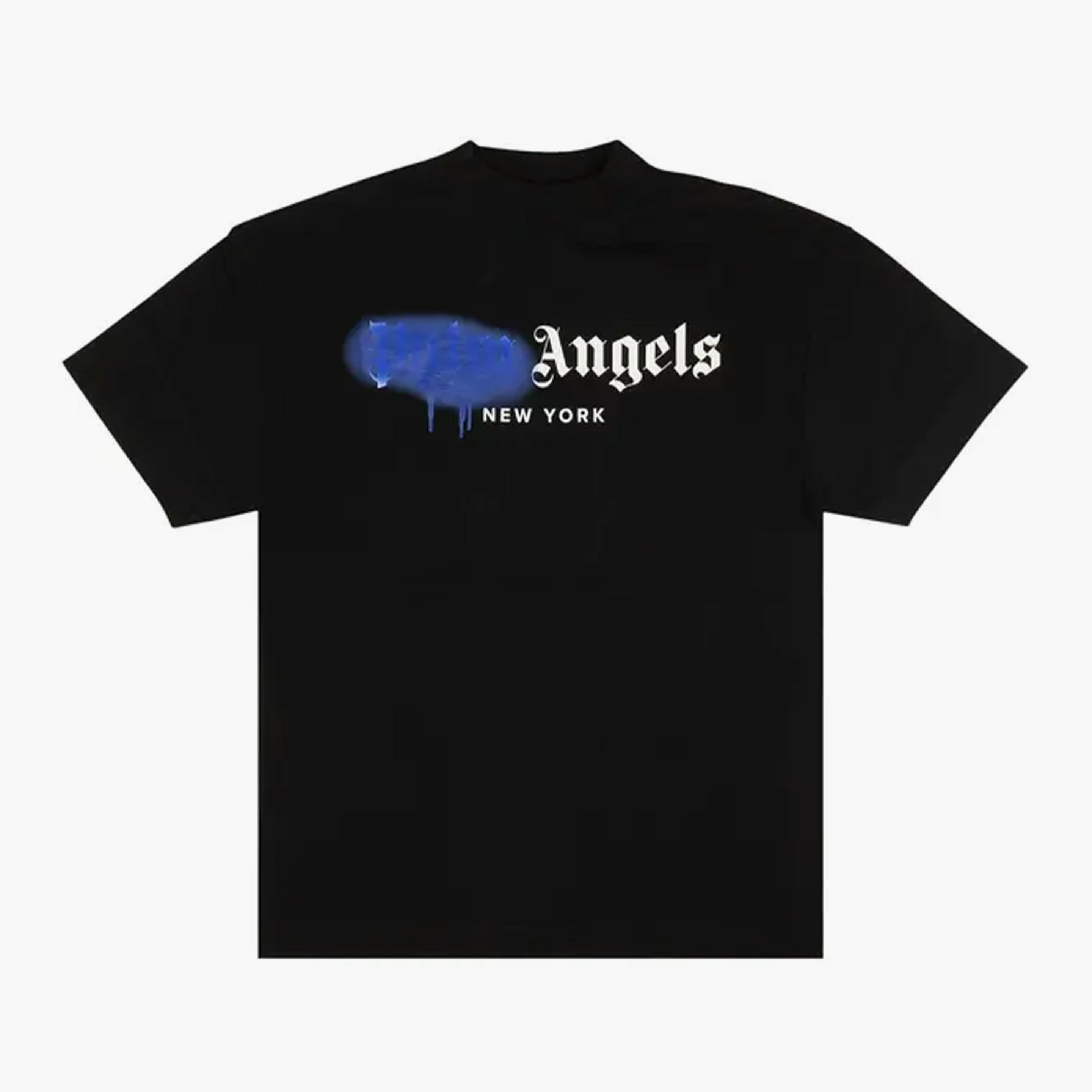 Palm Angels T-Shirt New York Spray Noir