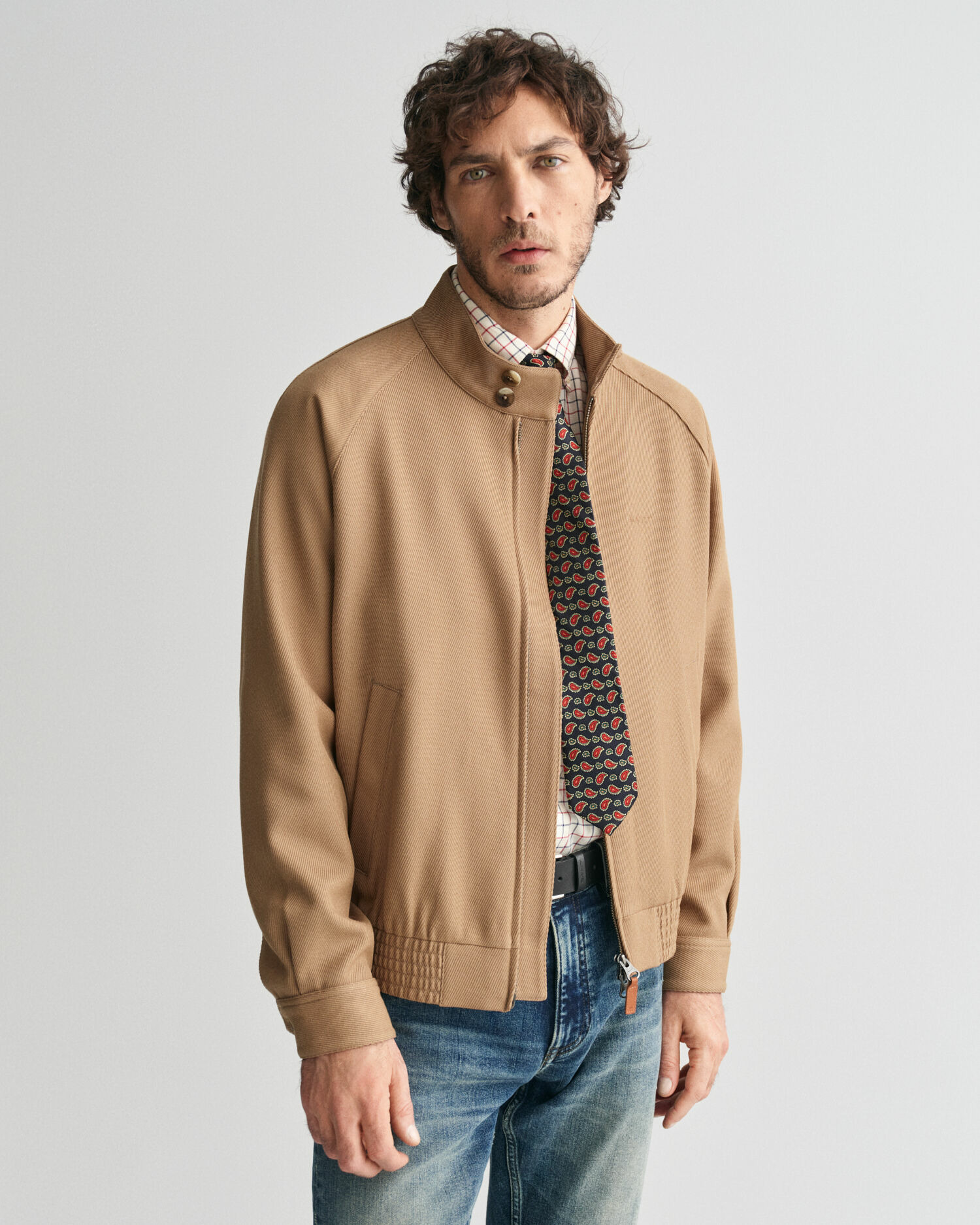 Veste Harrington en laine mélangée