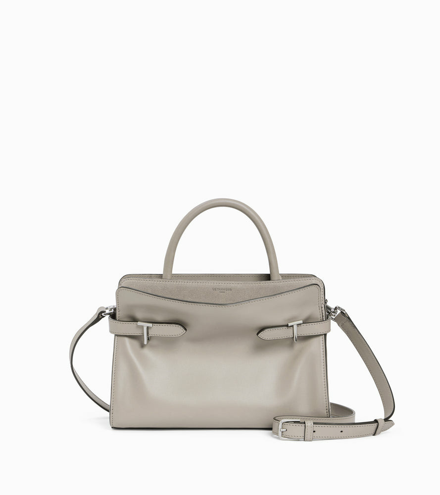 Sac à main moyen modèle Emie en cuir lisse et nubuck