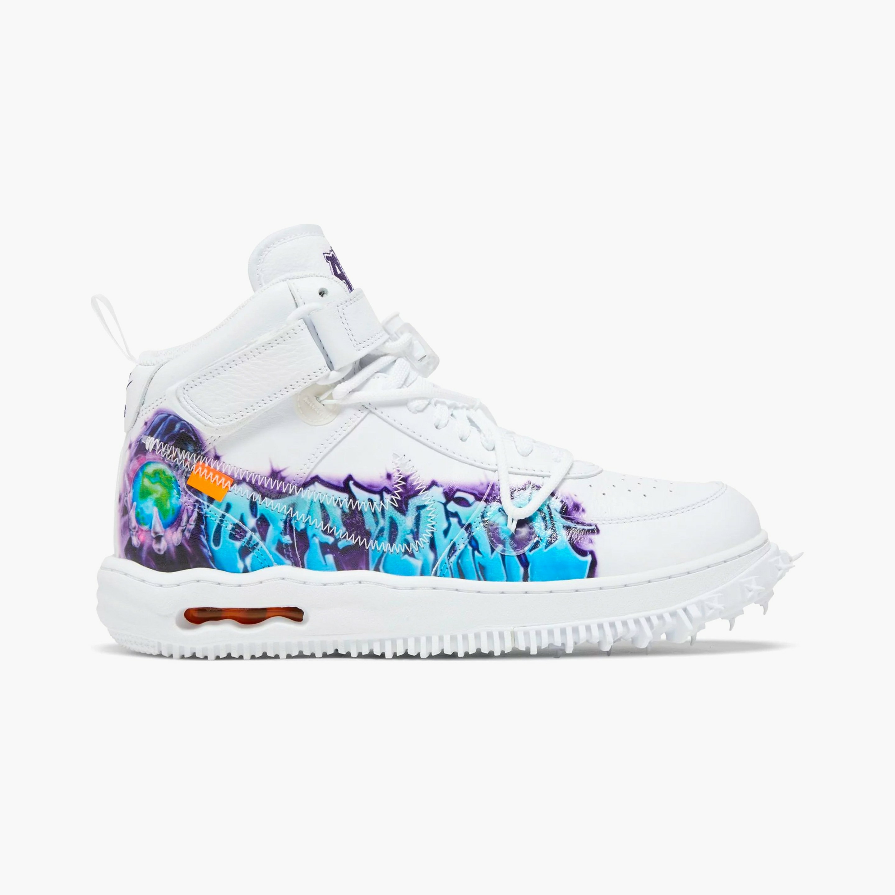 Nike Air Force 1 moyenne Off-White Graffiti coloris blanc