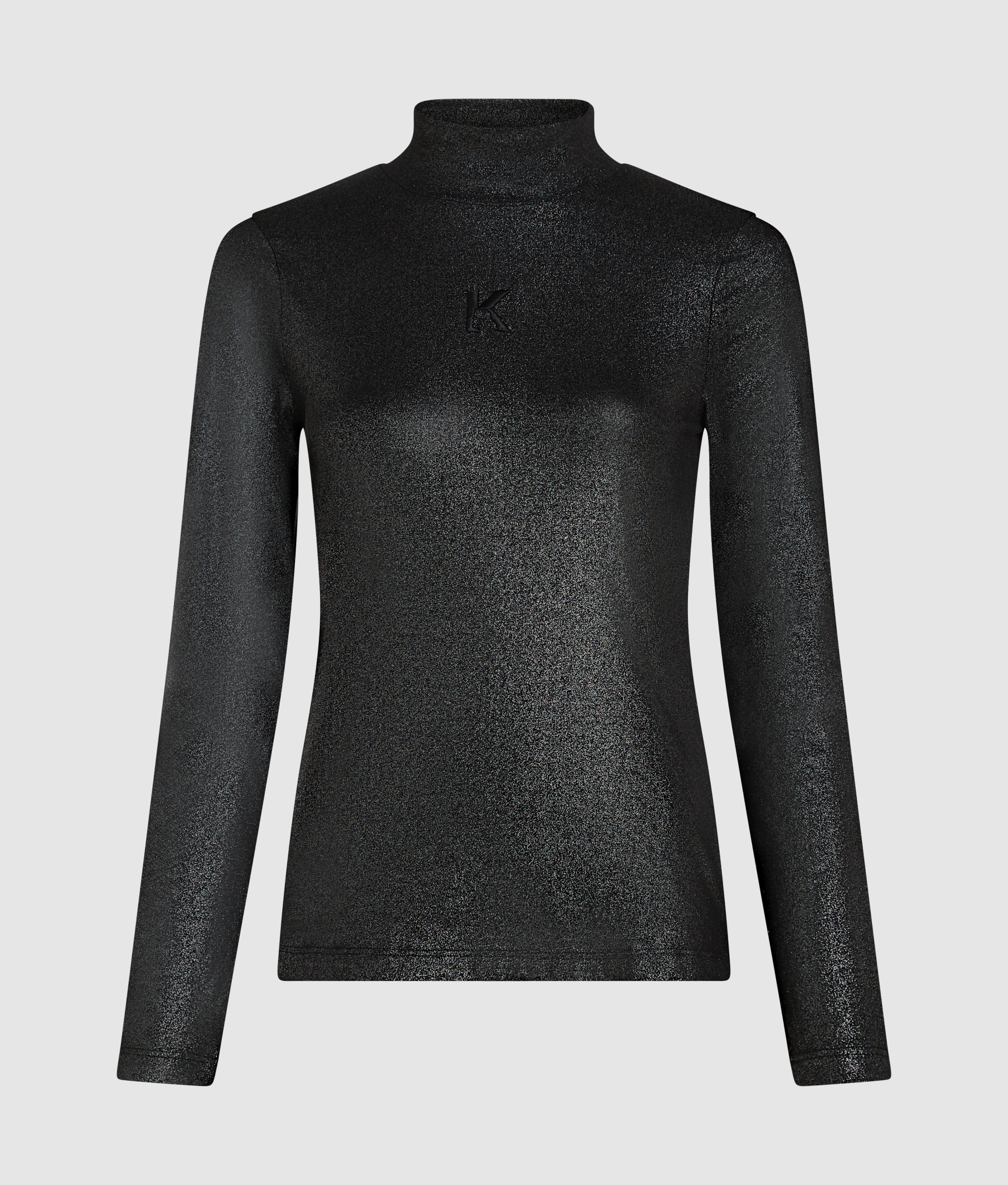 GLITTER COATED LS JERSEY TOP