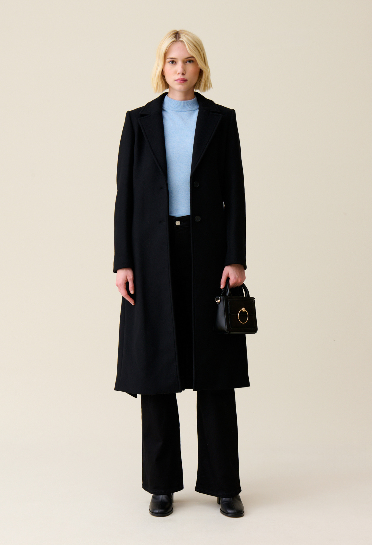 Manteau long ceinture