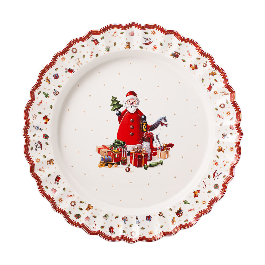 Toy’s Delight plat de service, multicolore/ rouge/ blanc, 45 cm