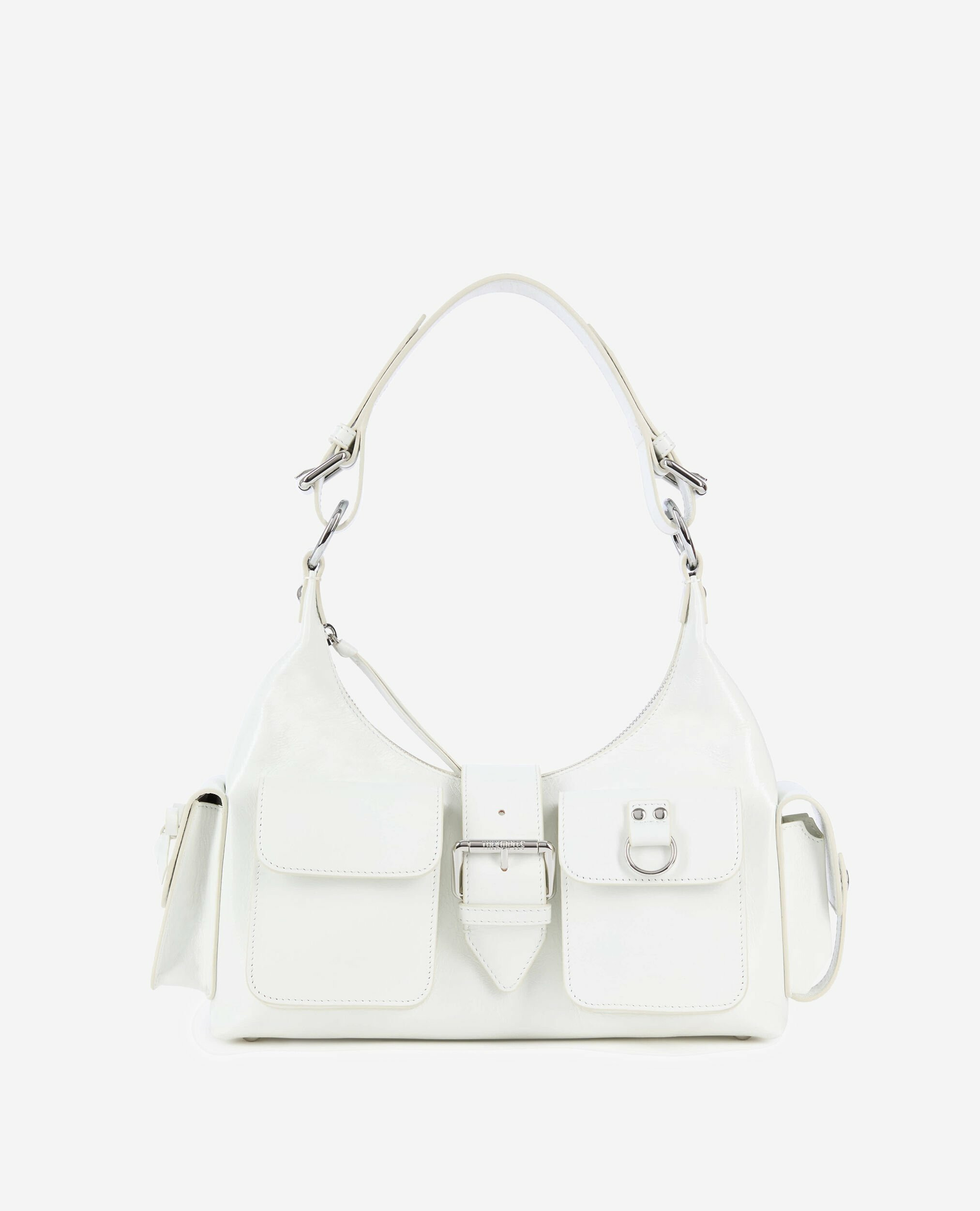 Sac Amelia En Cuir Craquelé Blanc