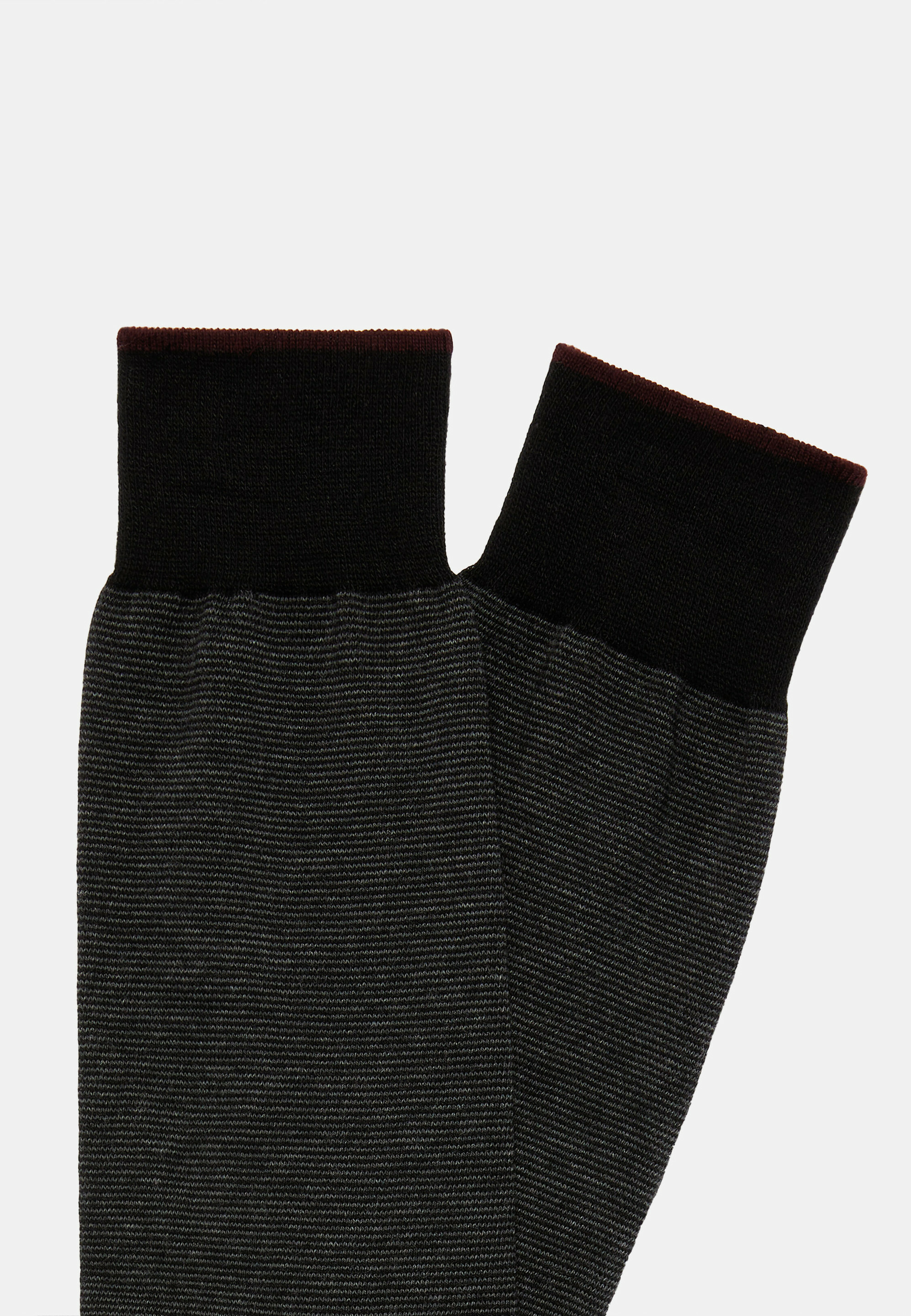 Chaussettes Rayées Micro Motif En Coton Bio