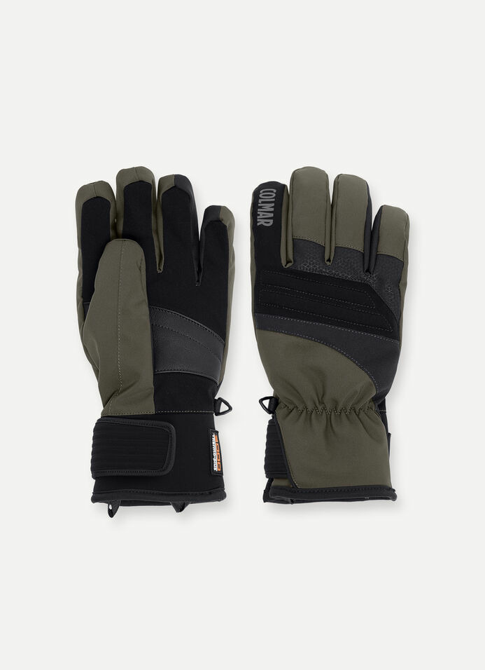 Gants de ski avec empiècements en cuir