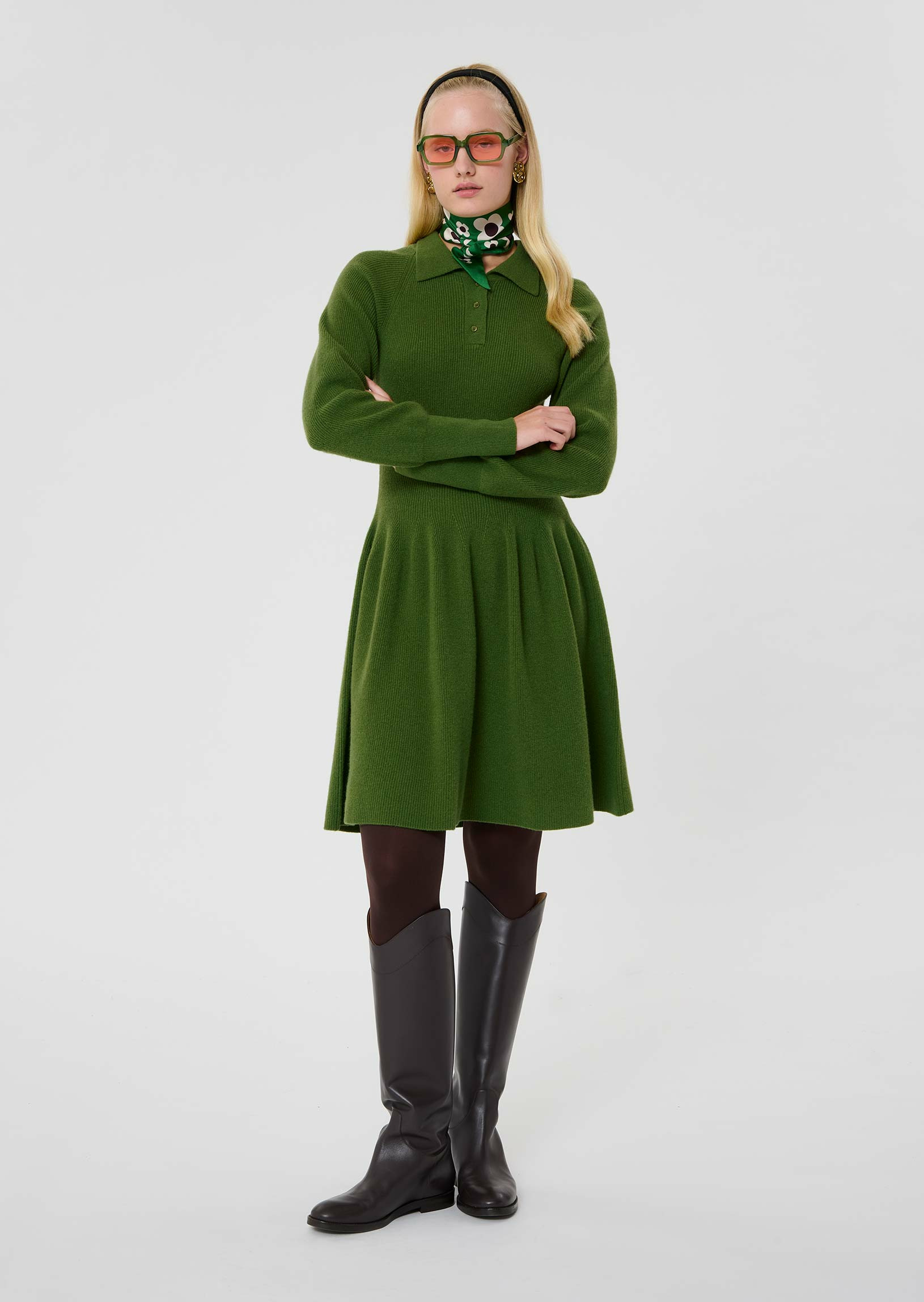 Robe Rosemarie-Cactus en Laine Merinos