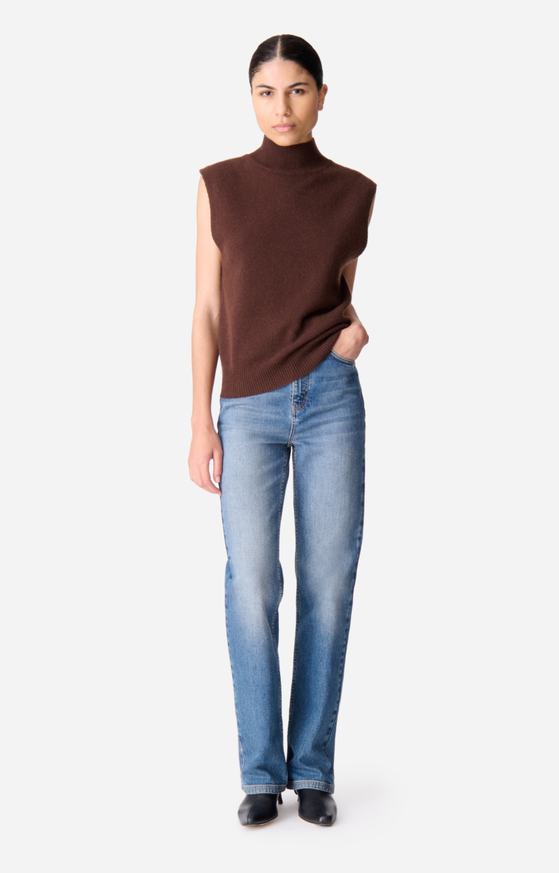 Pull Sans-Manches Delhi En 100% cachemire