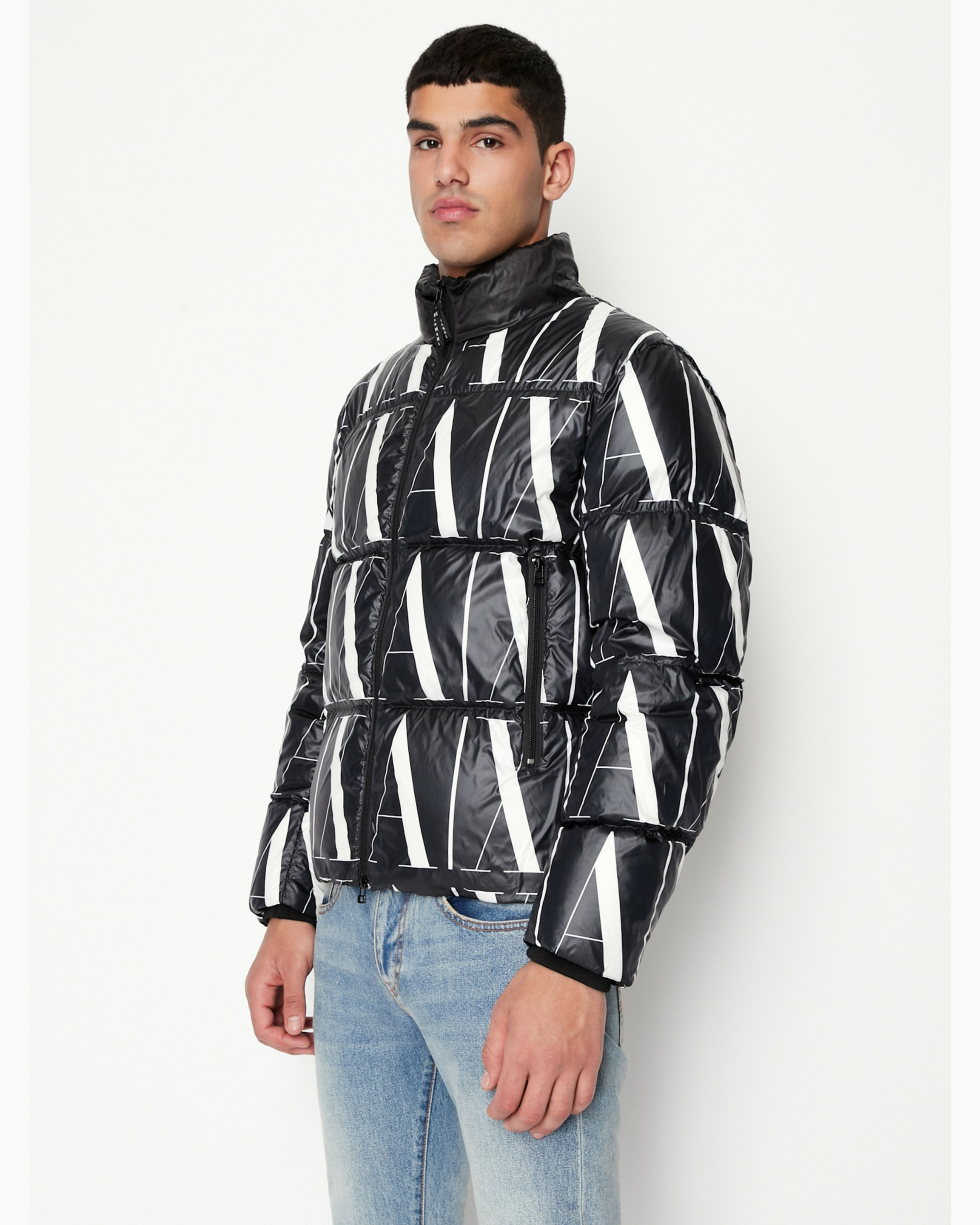 Giacca piumino-icon noir allover