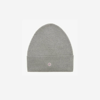 Bonnet uni en coton et laine gris acier