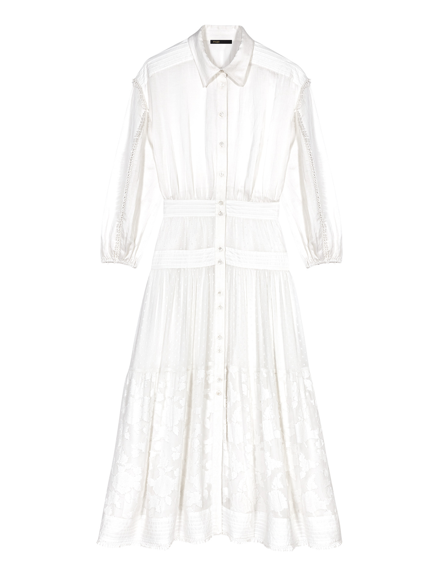 Robe longue en patchwork de coton