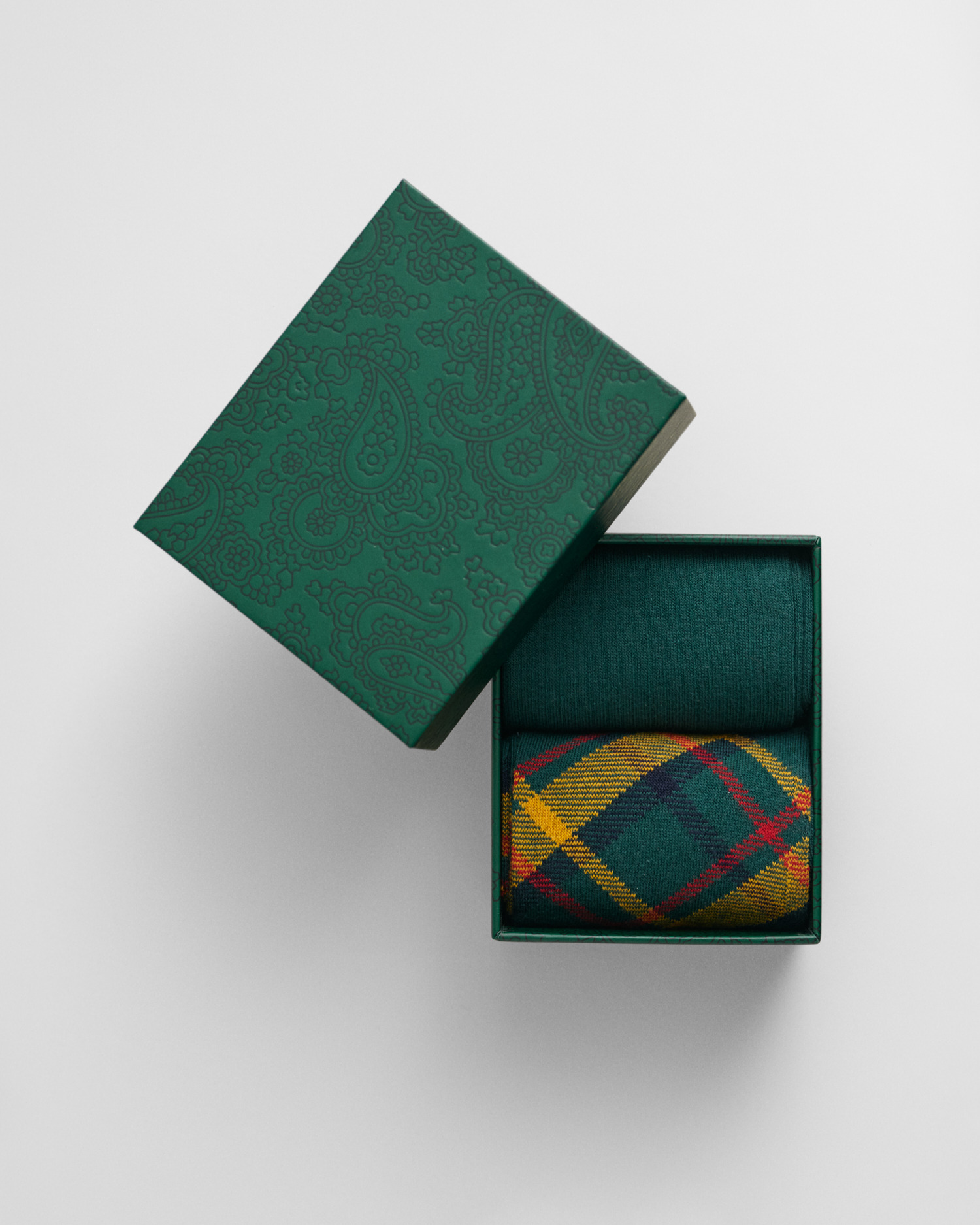 2-Pack Checked & Ribbed Socks Gift