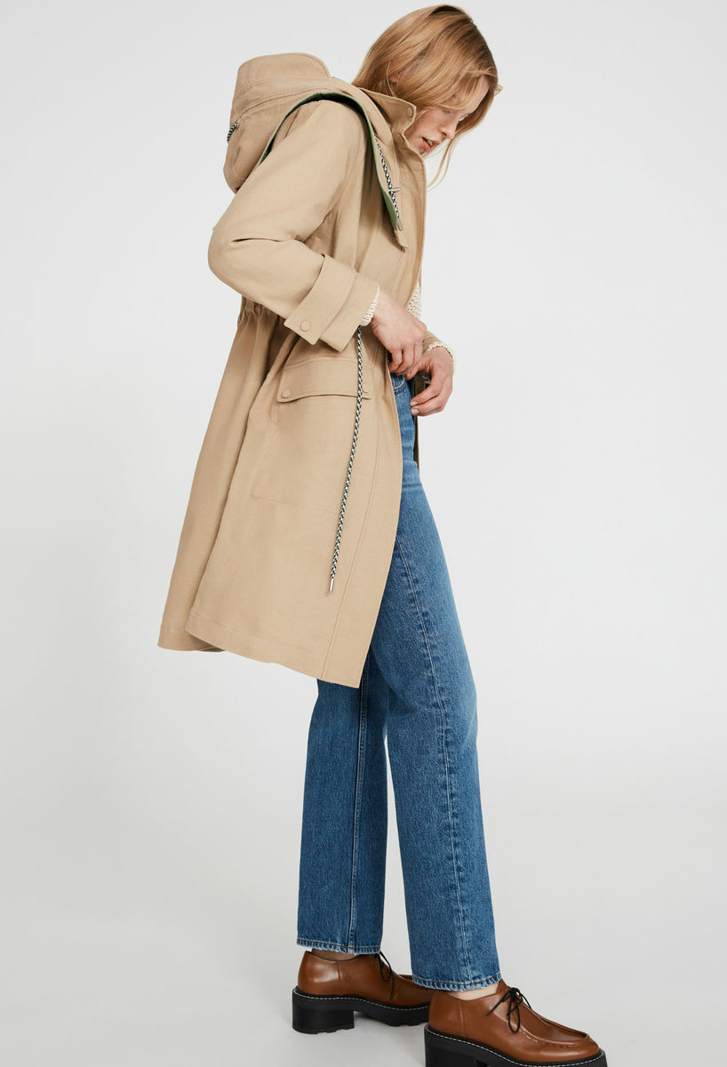 Trench long à capuche