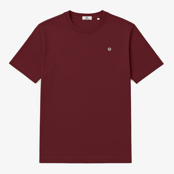 T-shirt manches courtes en coton avec imprimé SB dos rouge merlot