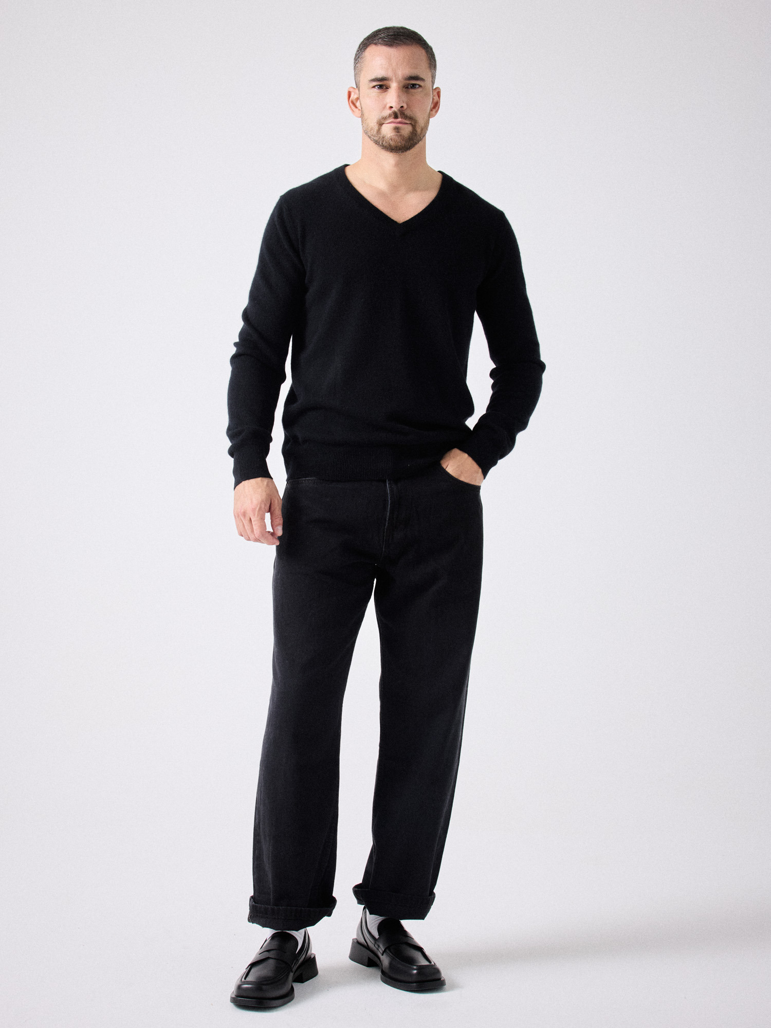 Pull cachemire Jean NOIR