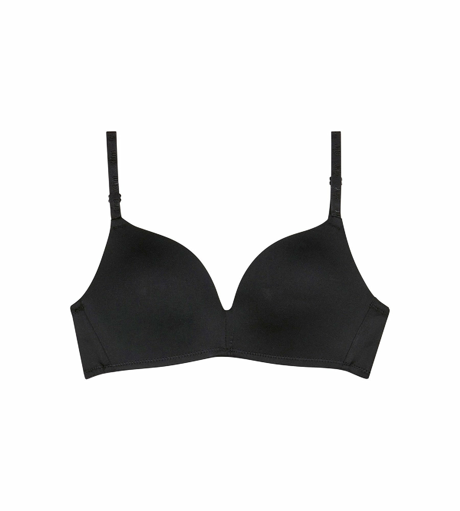 Soutien-gorge triangle à coques noir pour fille Dim Invisible