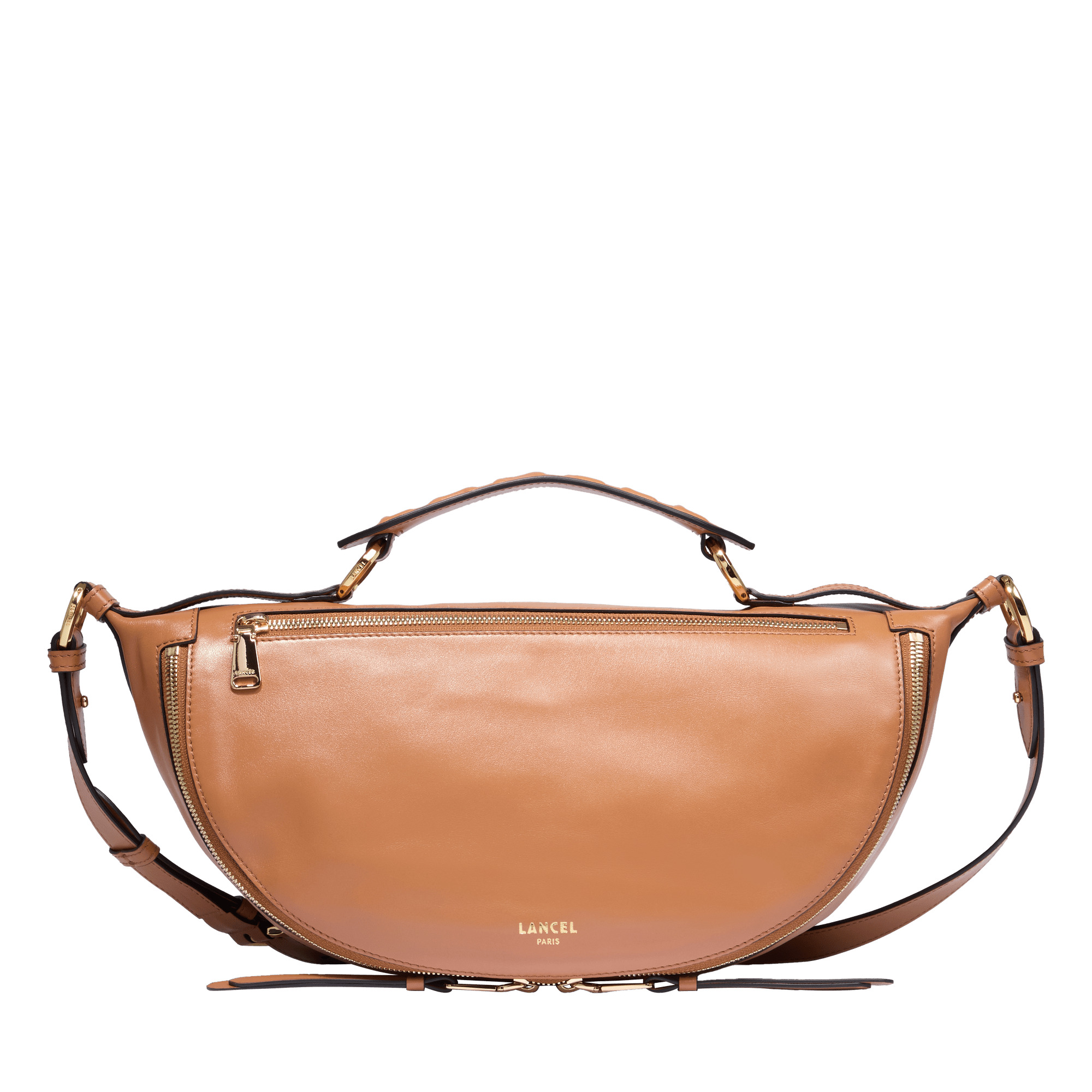ORIGAMI DE LANCEL - SAC PORTE CROISE ZIPPE M - Camel