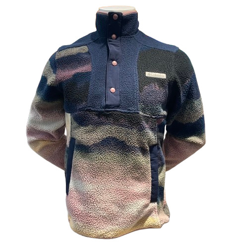 SUNSET CANYON FS PRINTED HALF SNAP Bleu