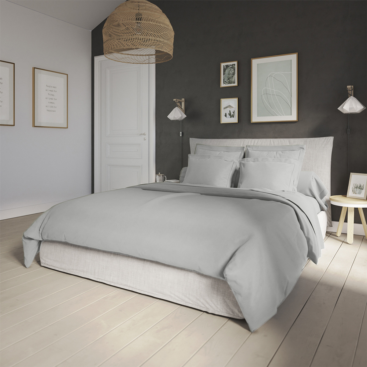 Housse de couette Influence Percale Pierre