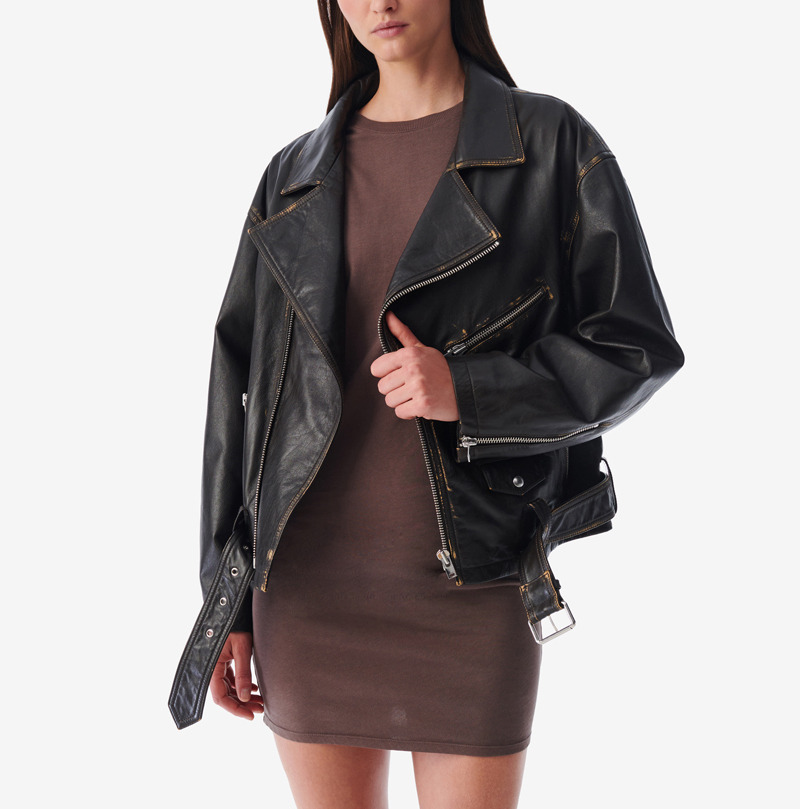 Veste En Cuir Oversize Dylan
