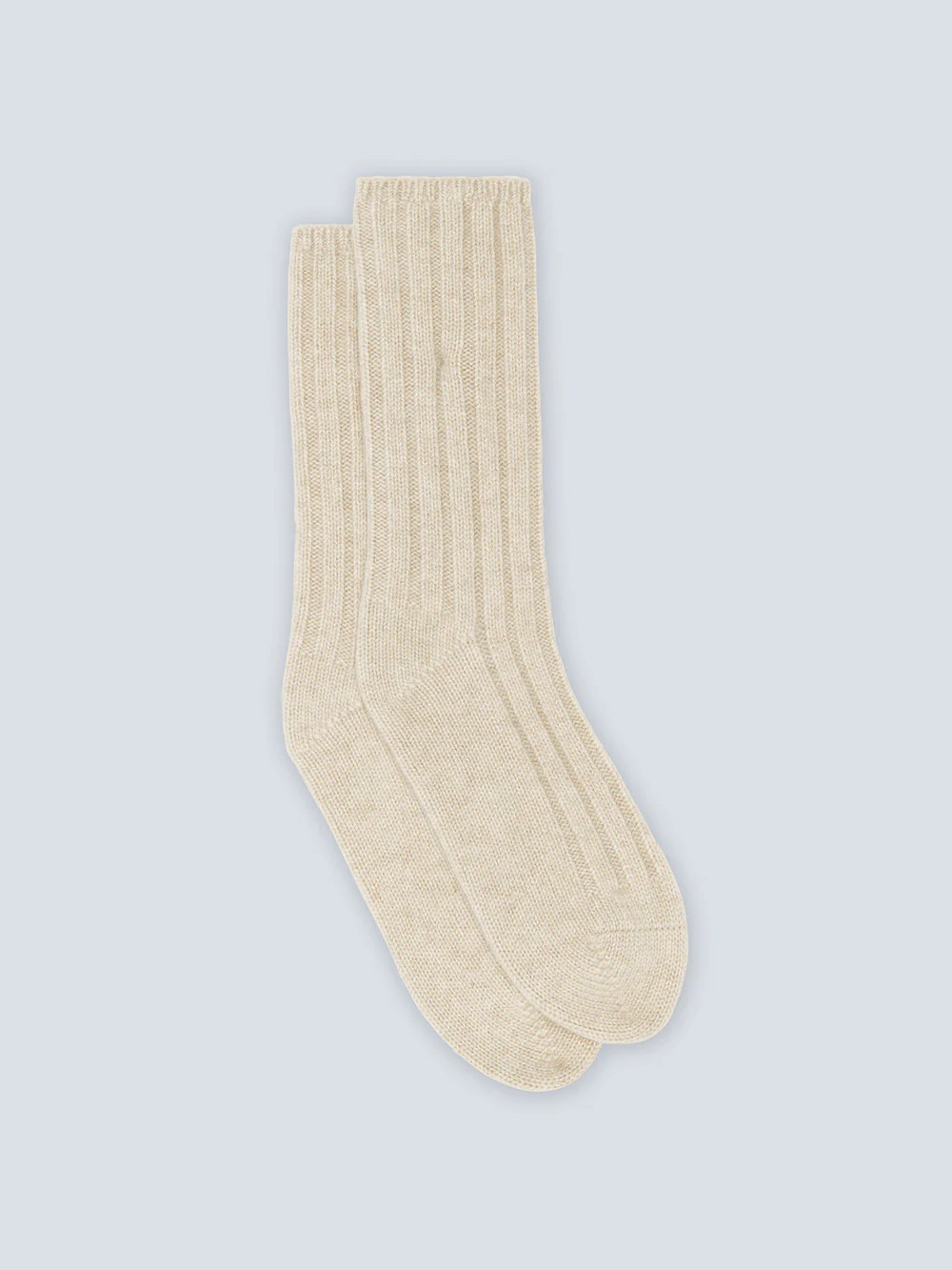 Chaussettes cachemire BEIGE CHINE
