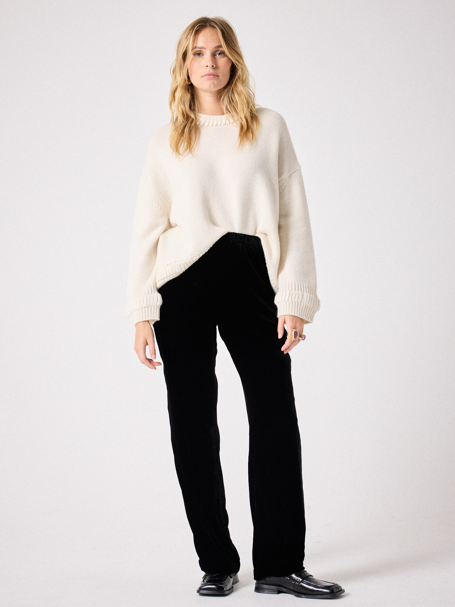 Pantalon en velours Cory NOIR
