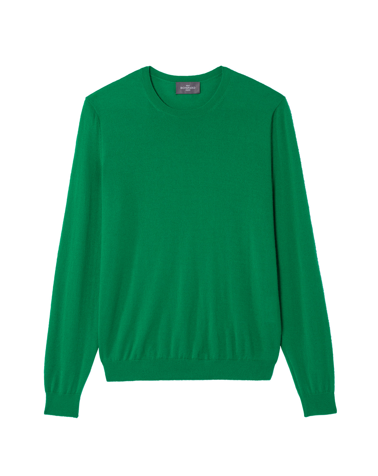 Pull col rond ultrafin - Homme - VERT CAROUBY