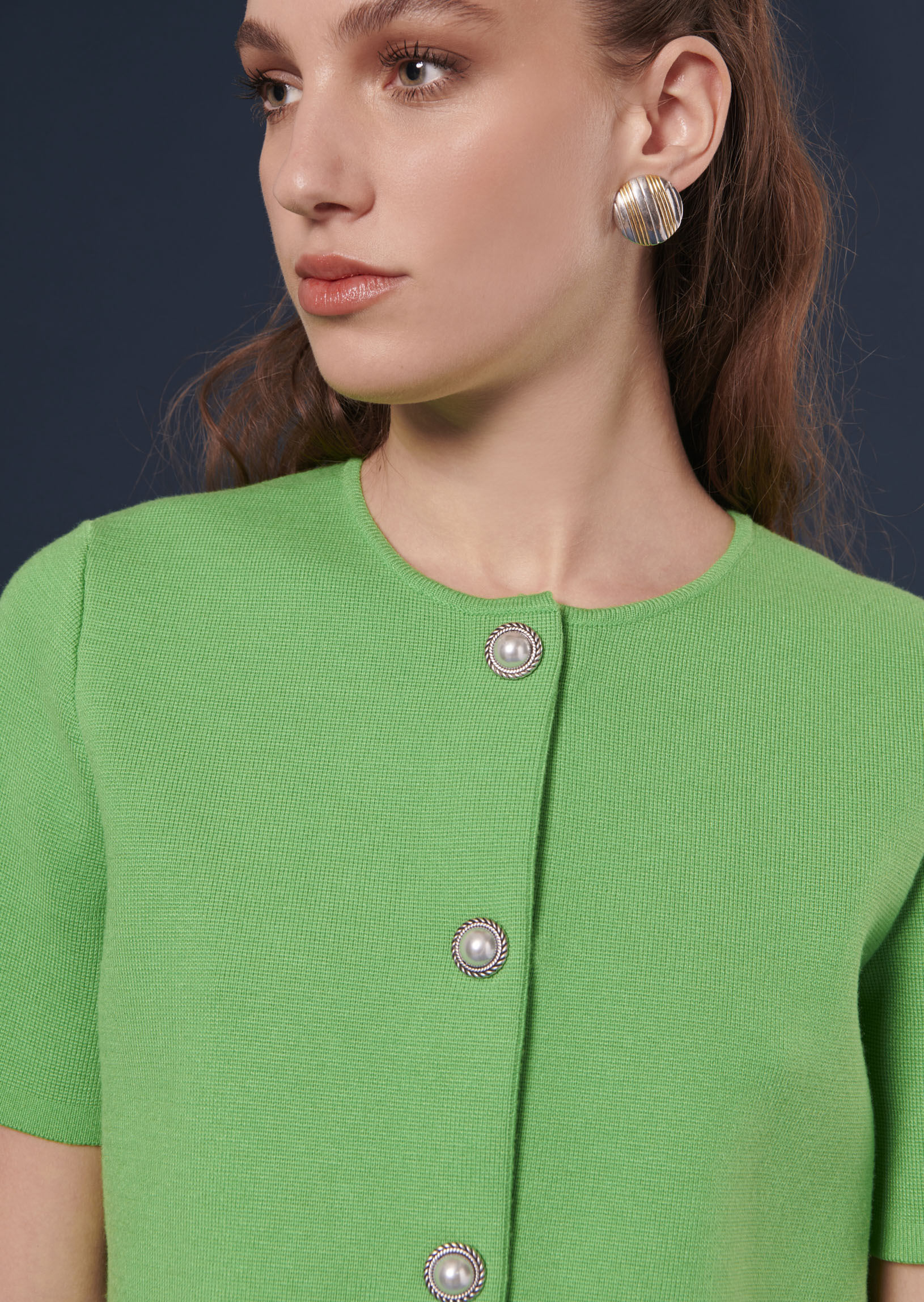 Gilet Glitter-Emeraude en Viscose