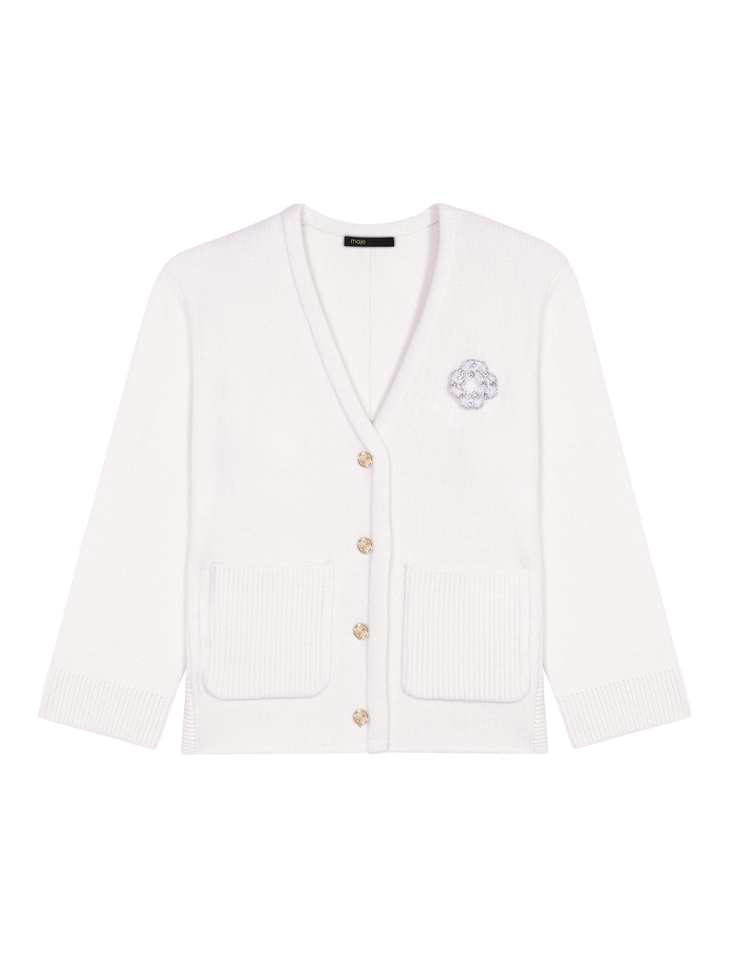 Cardigan en maille Clover à strass