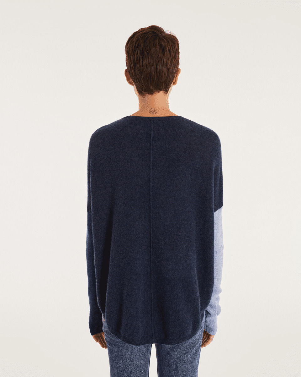 Pull Misha Colorblock Pull cachemire col v oversize liquette