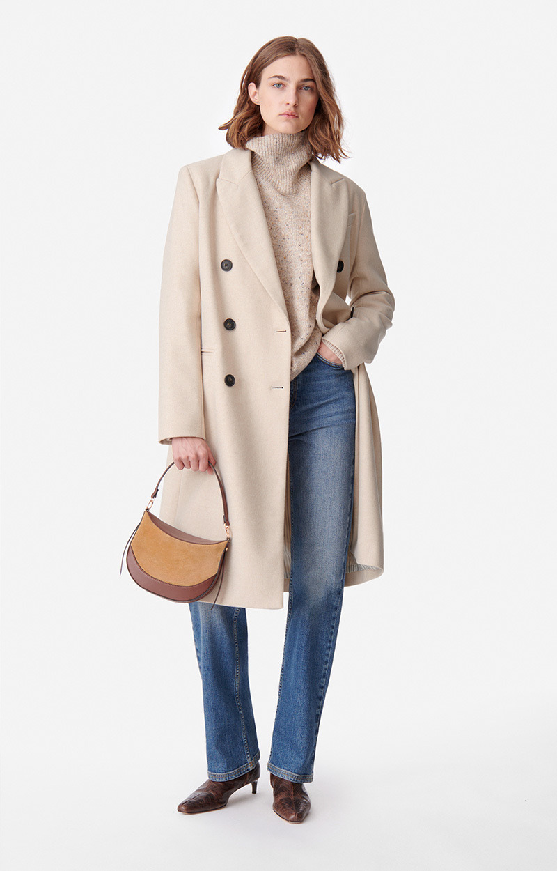 Manteau Dionysos En Laine Mélangée