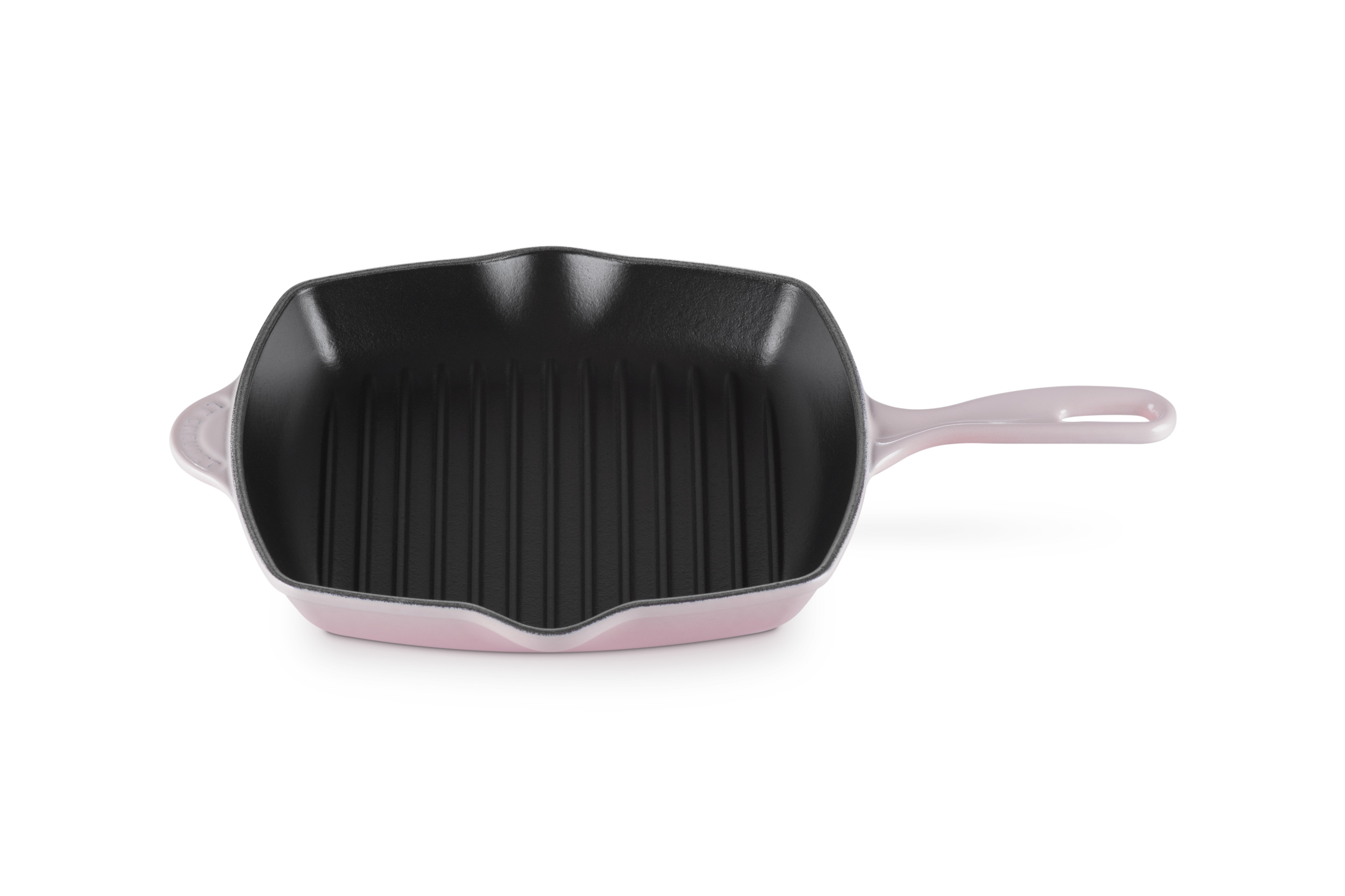 Skillet gril carré 26cm en fonte émaillée shell pink