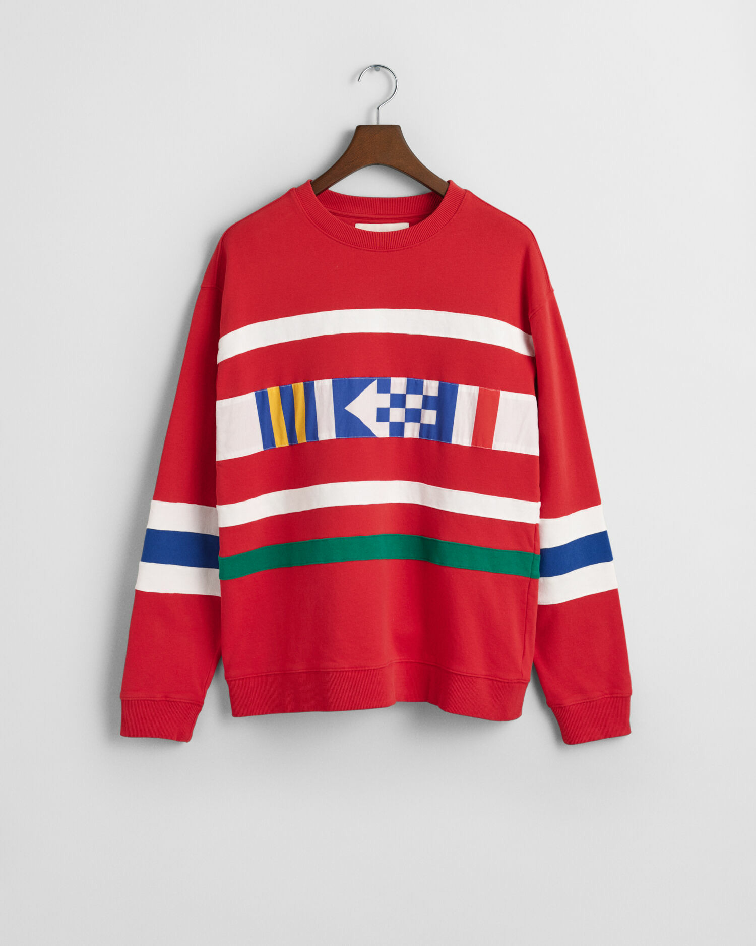 Sweat-shirt ras du cou à empiècements