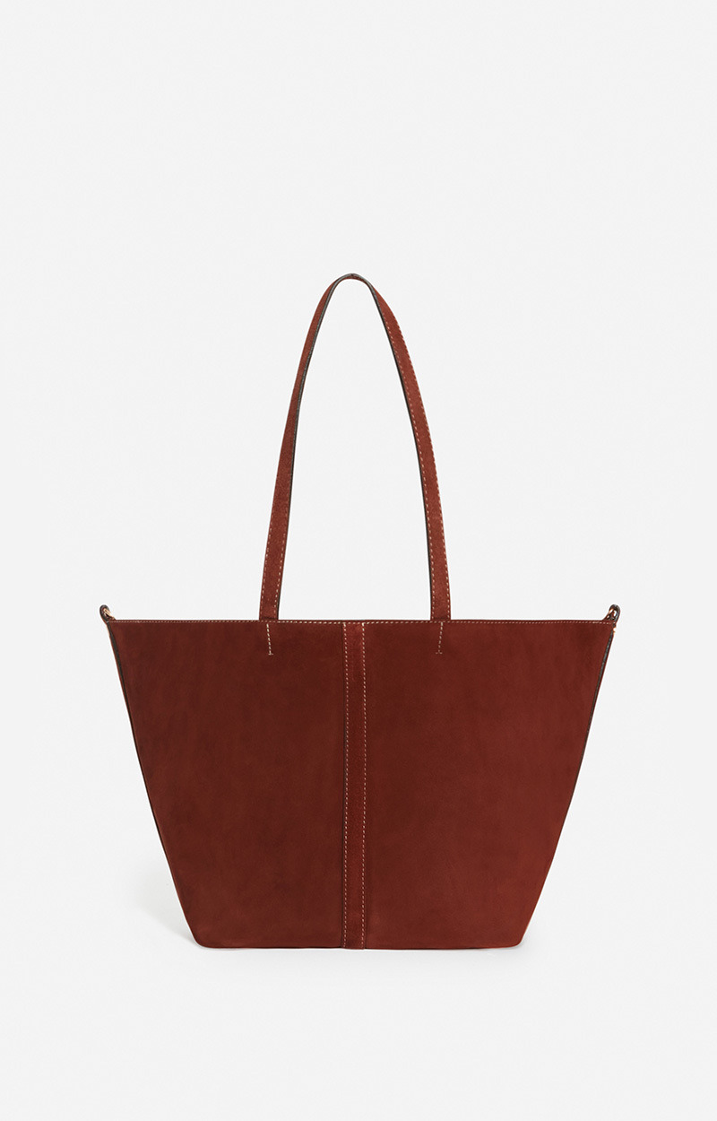 Petit Cabas Daily En Cuir Velours En Coton