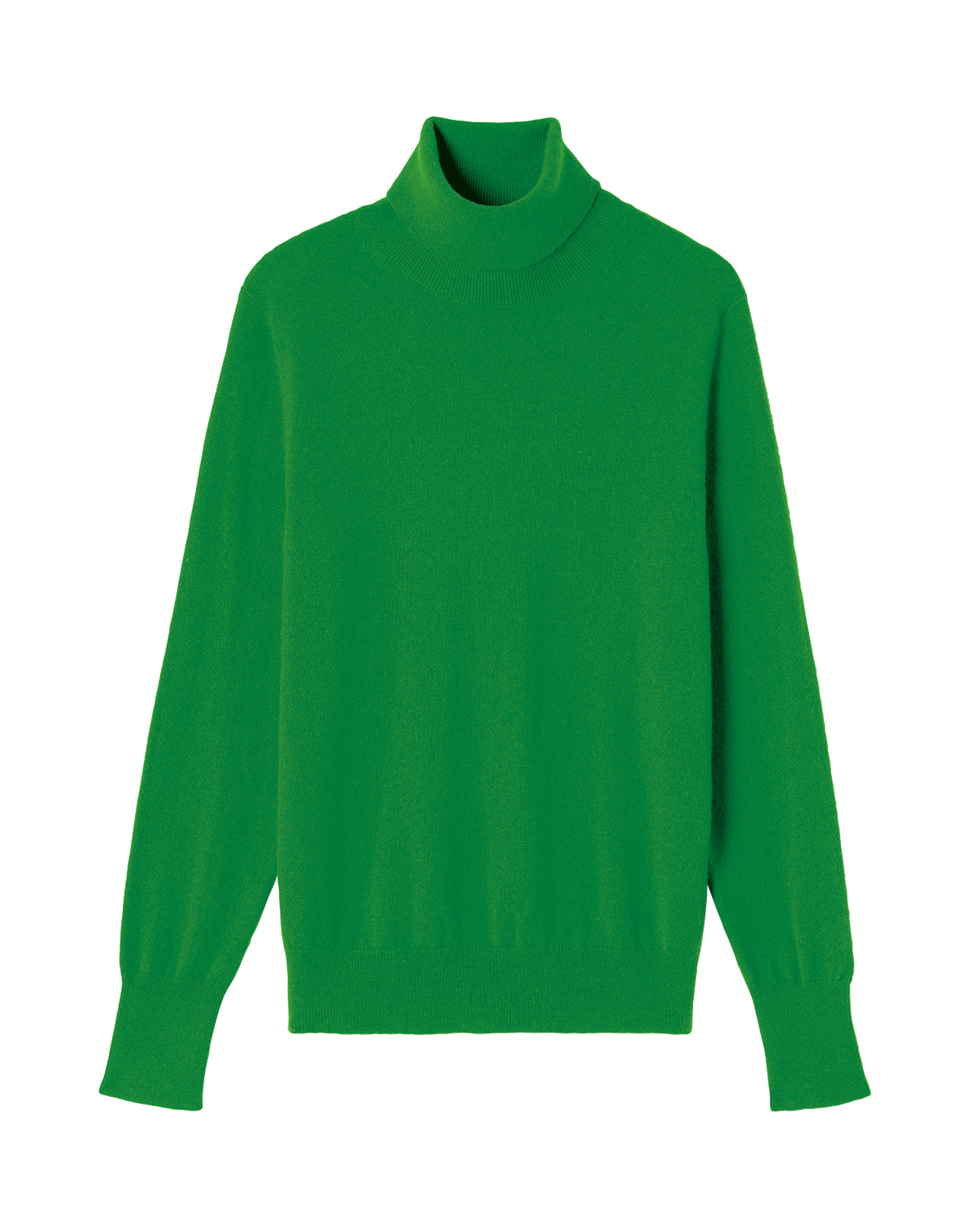 Pull col roulé classique - Homme - VERT CAROUBY