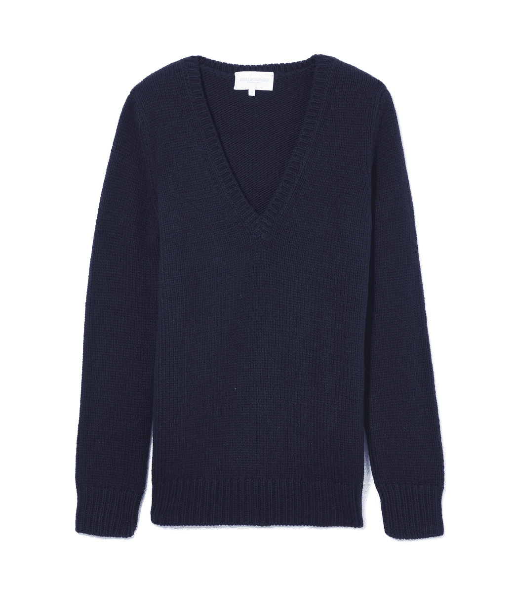 Pull V 12 fils - Femme - MARINE