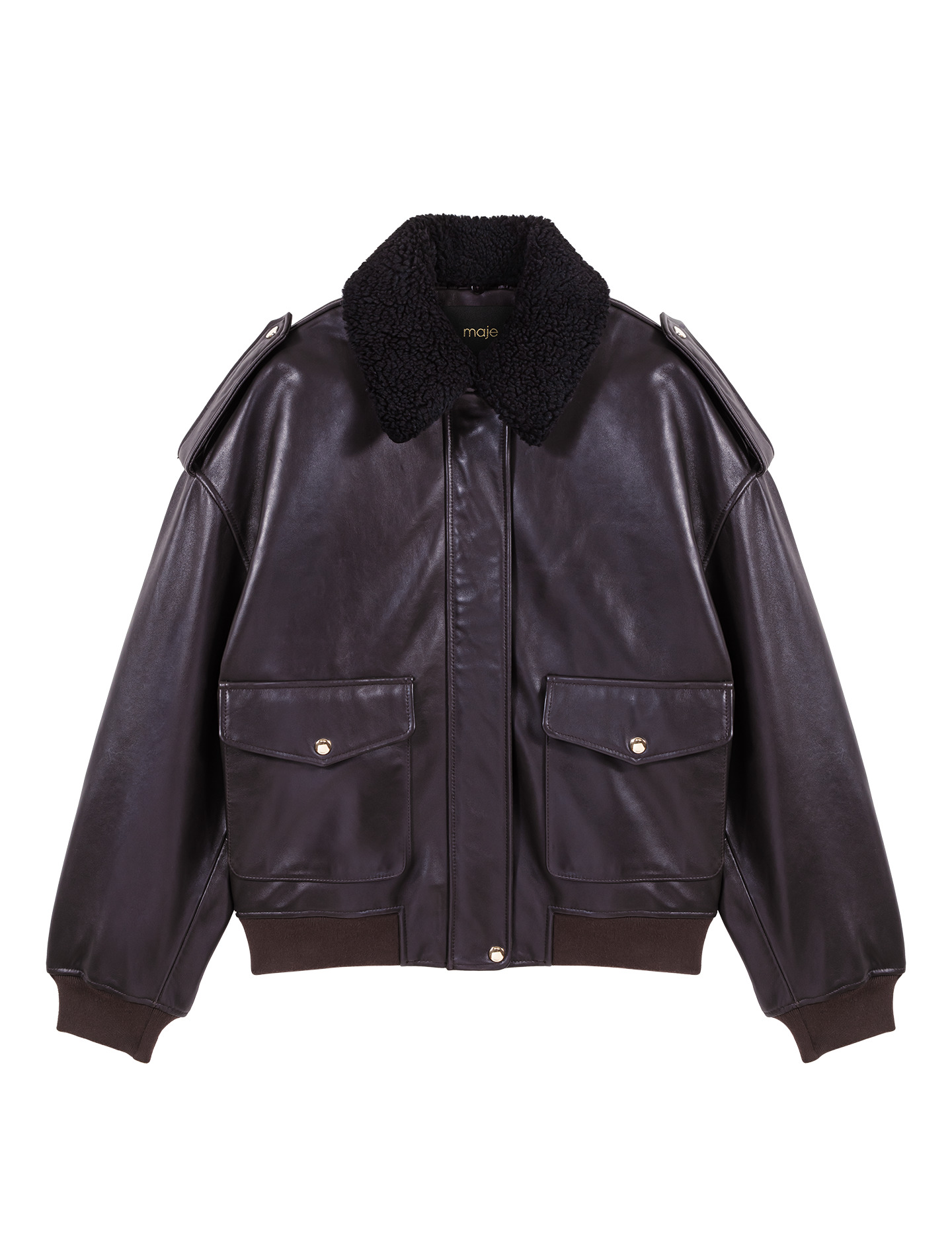 Blouson oversize en cuir