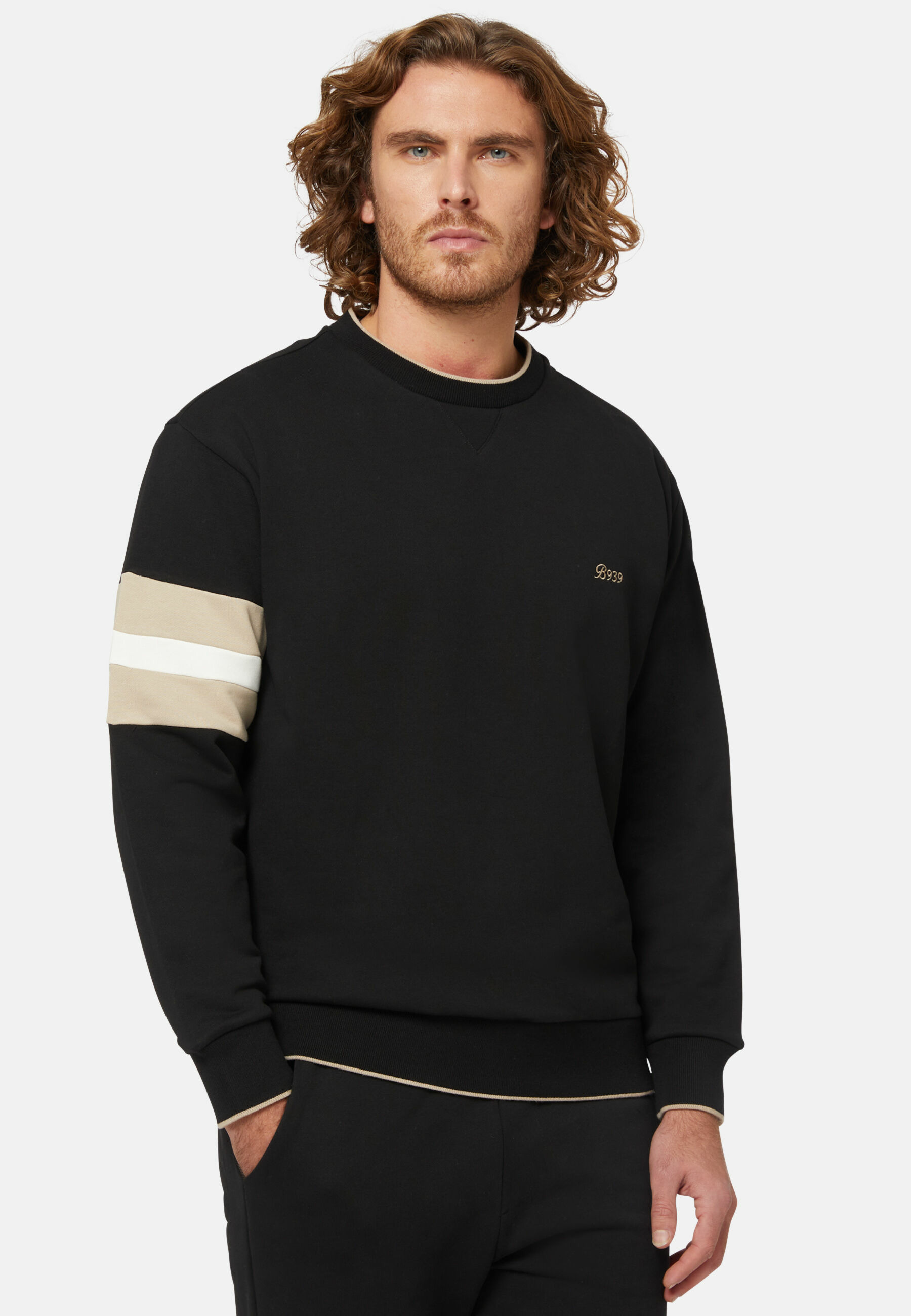 Sweat-Shirt Col Rond En Coton Bio Mélangé