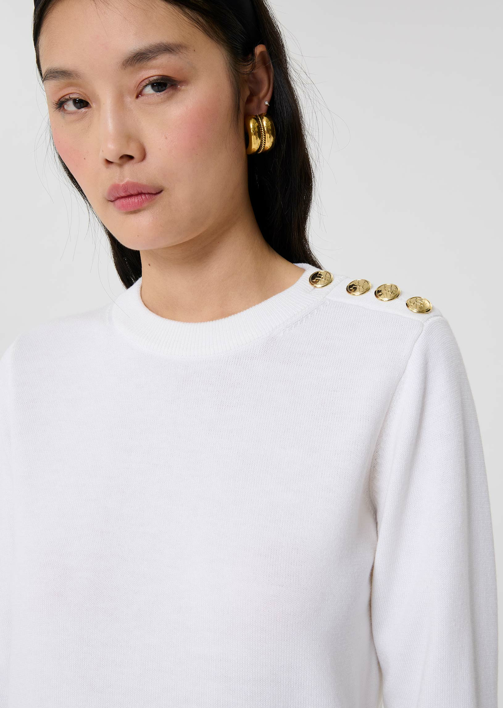 Pull Prunette-Ecru en Polyester