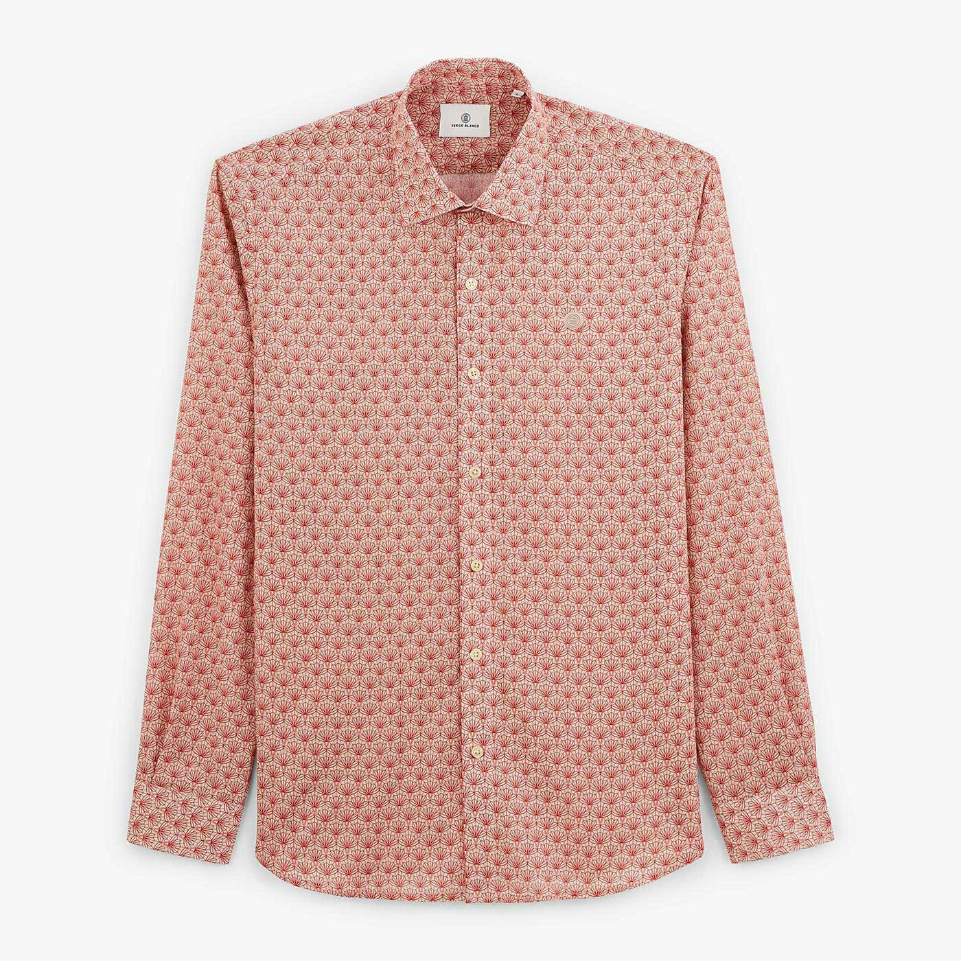 Chemise imprimé rouge cardinal