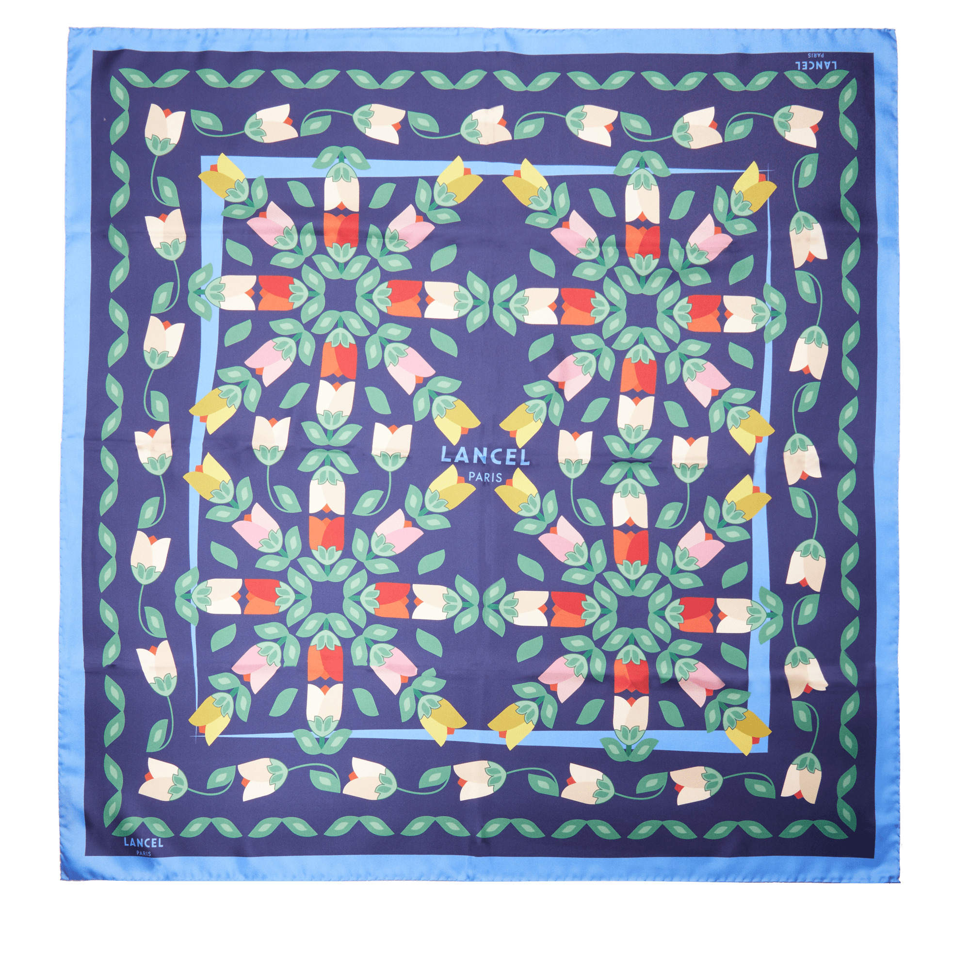 MOTIF PICNIC PARTY - CARRE 90 - Bleu