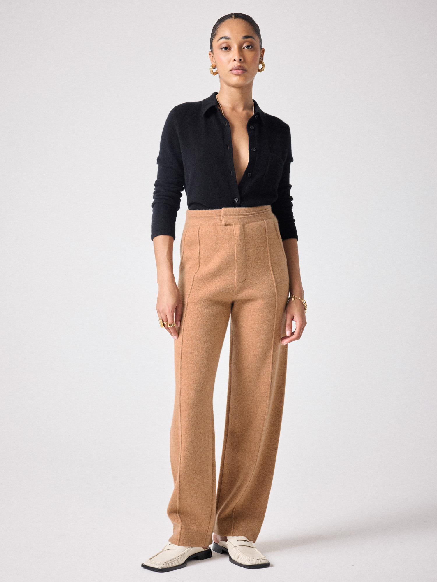 Pantalon en cachemire Topaz CAMEL CHINE