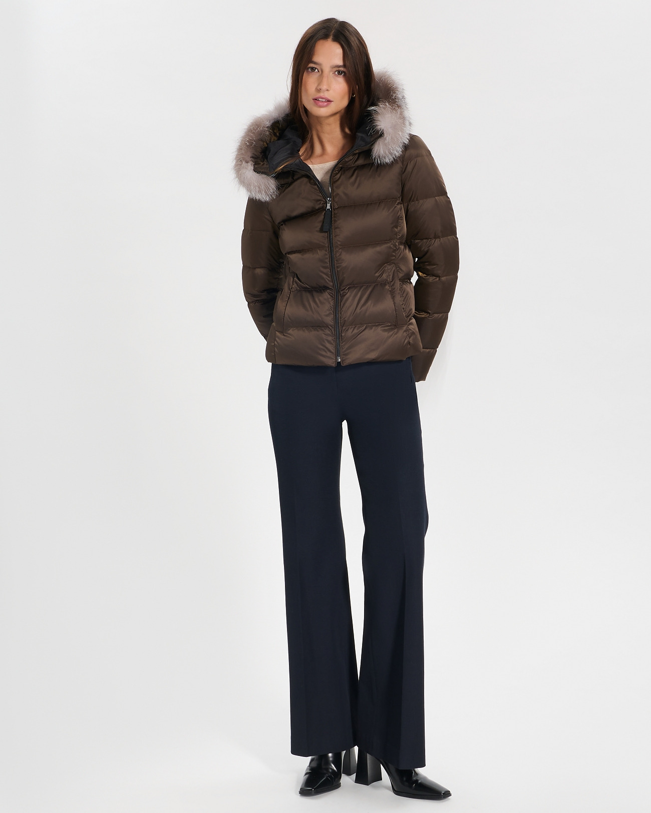 Doudoune Daly Chocolat en Polyester