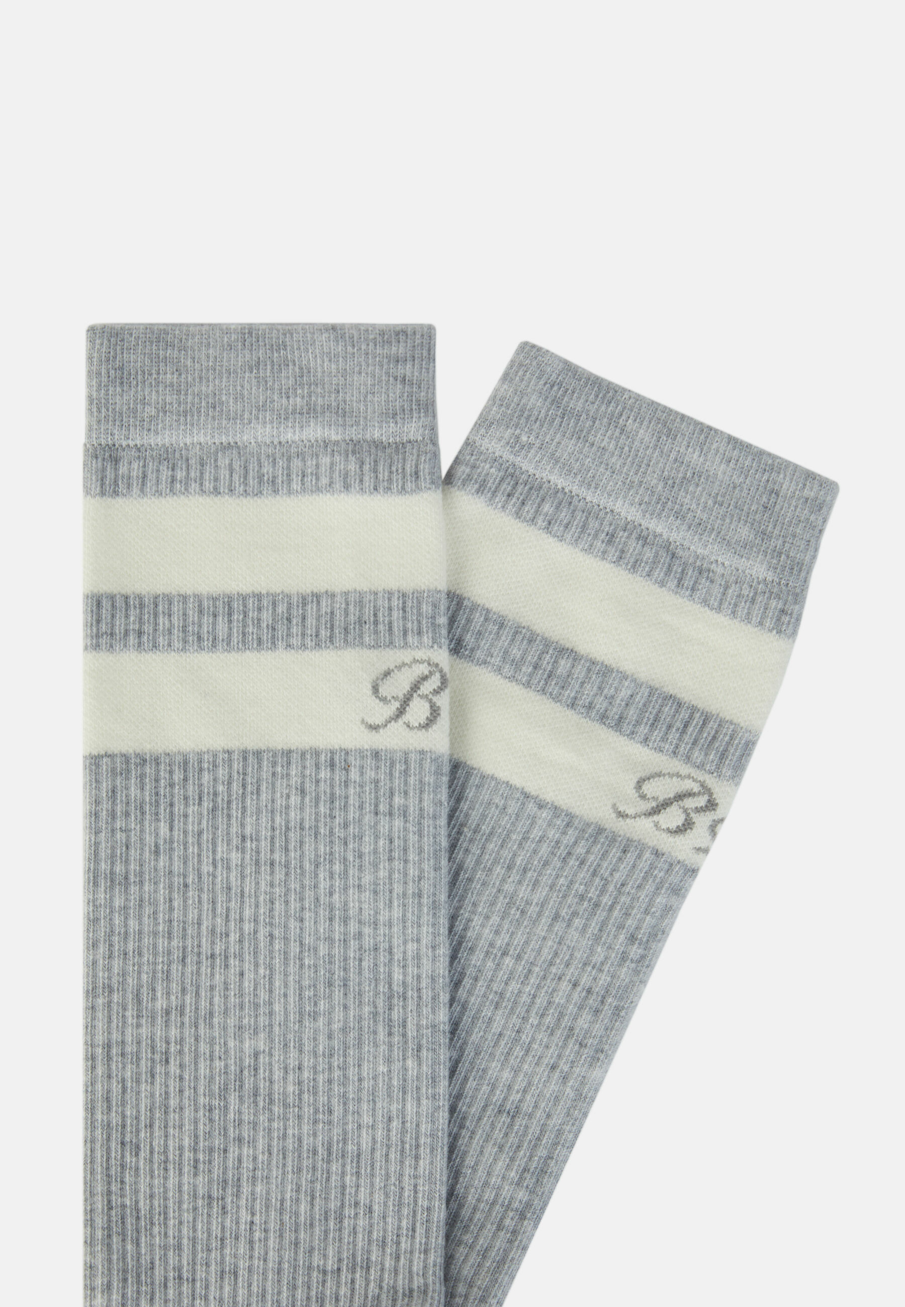 Chaussettes À Deux rayures En Coton Mélangé